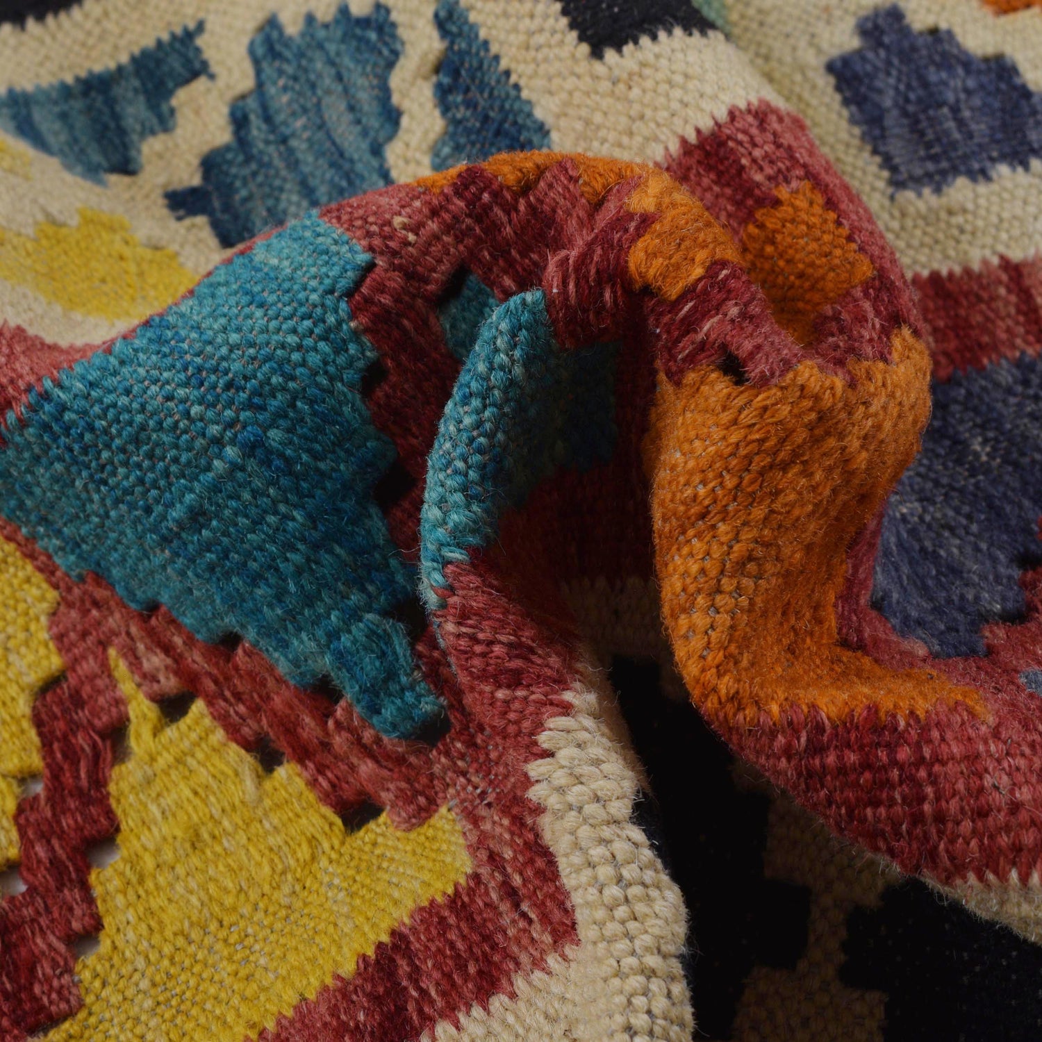 Handmade Vegetable Kilim 9' 6" x 12' 11" (ft) - No. Y31567