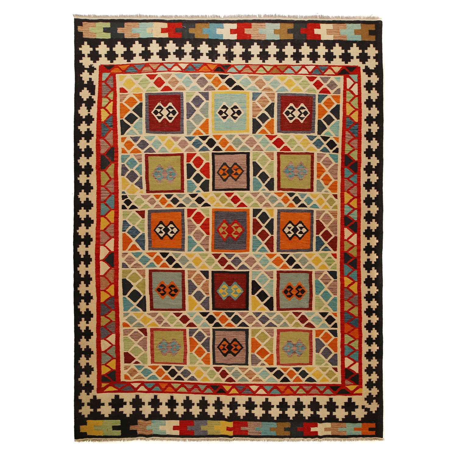 Handmade Vegetable Kelim 8' 6" x 11' 5" (ft) - No. Y31568