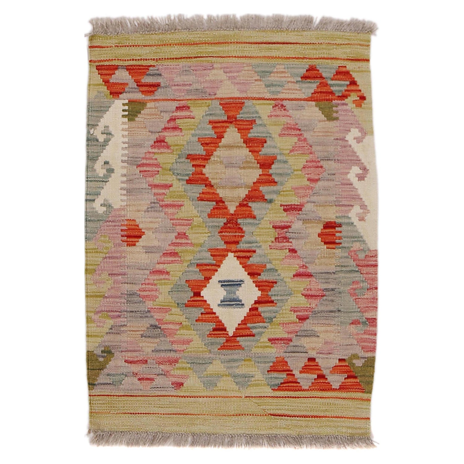 Handmade Vegetable Kilim 2' 0" x 2' 10" (ft) - No. Y31825