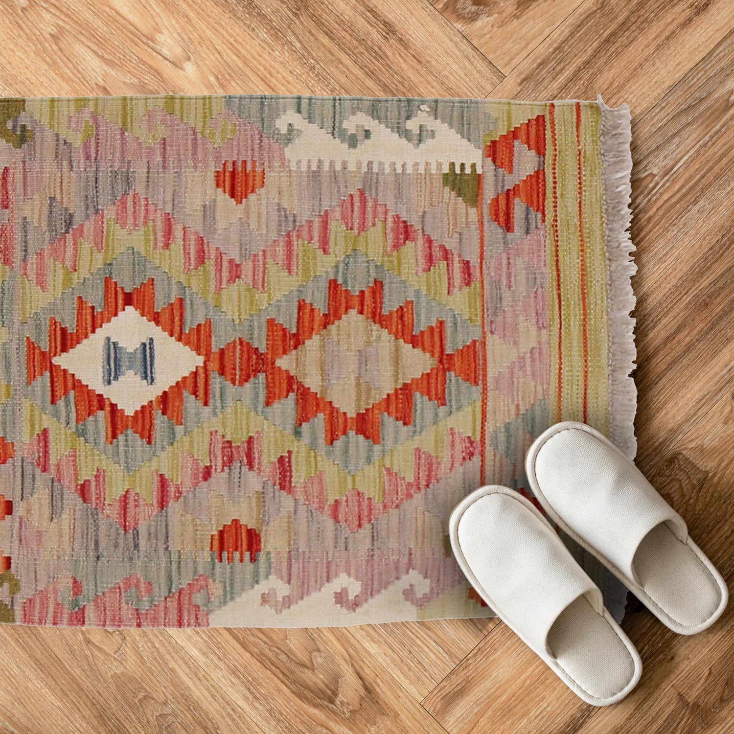Handmade Vegetable Kilim 2' 0" x 2' 10" (ft) - No. Y31825