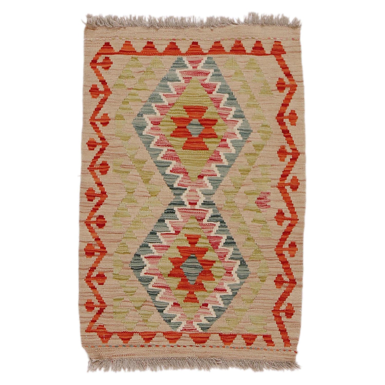 Handmade Vegetable Kilim 2' 0" x 3' 0" (ft) - No. Y31827