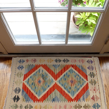 Handmade Vegetable Kilim 2' 0" x 2' 11" (ft) - No. Y31862
