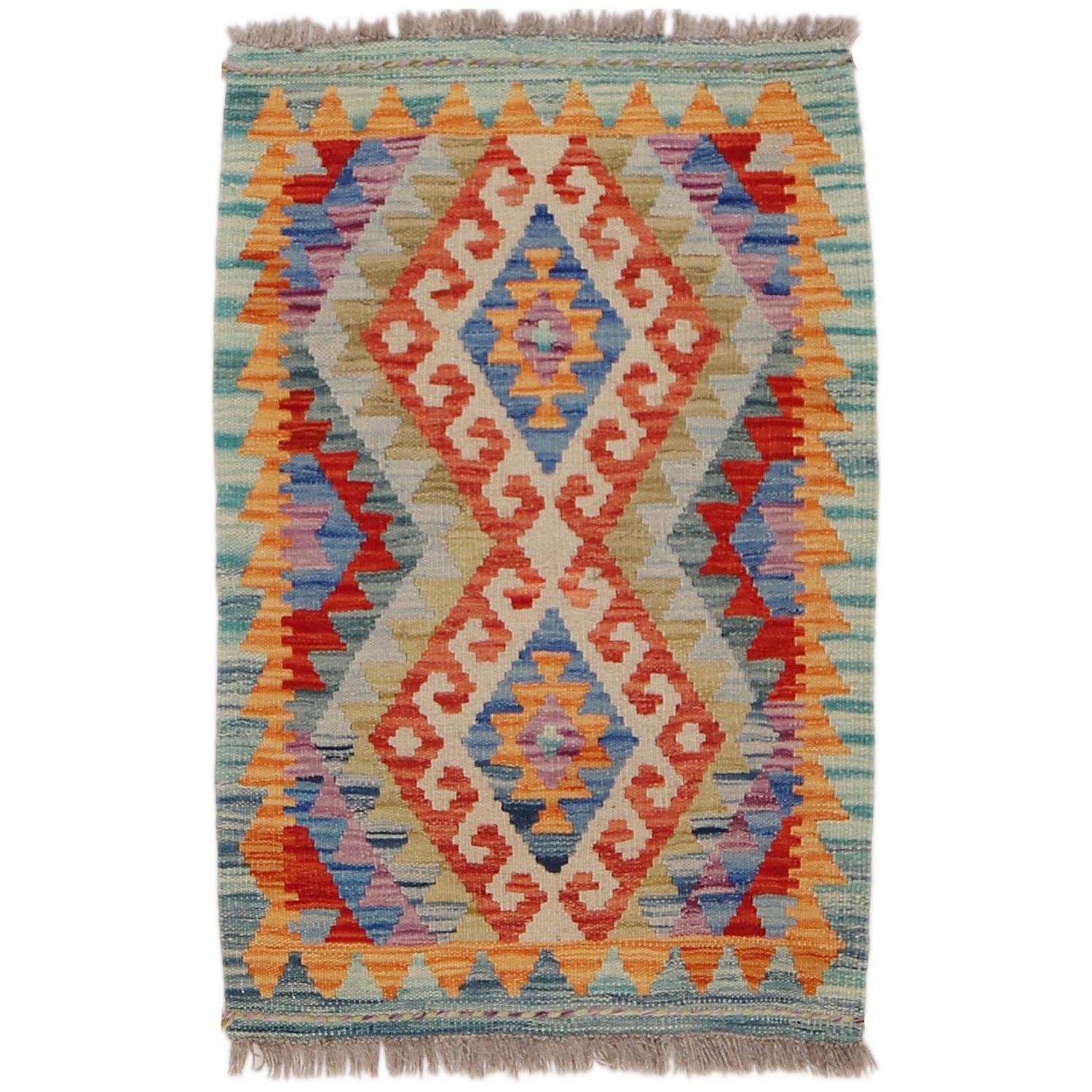 Handmade Vegetable Kilim 2' 0" x 2' 11" (ft) - No. Y31872