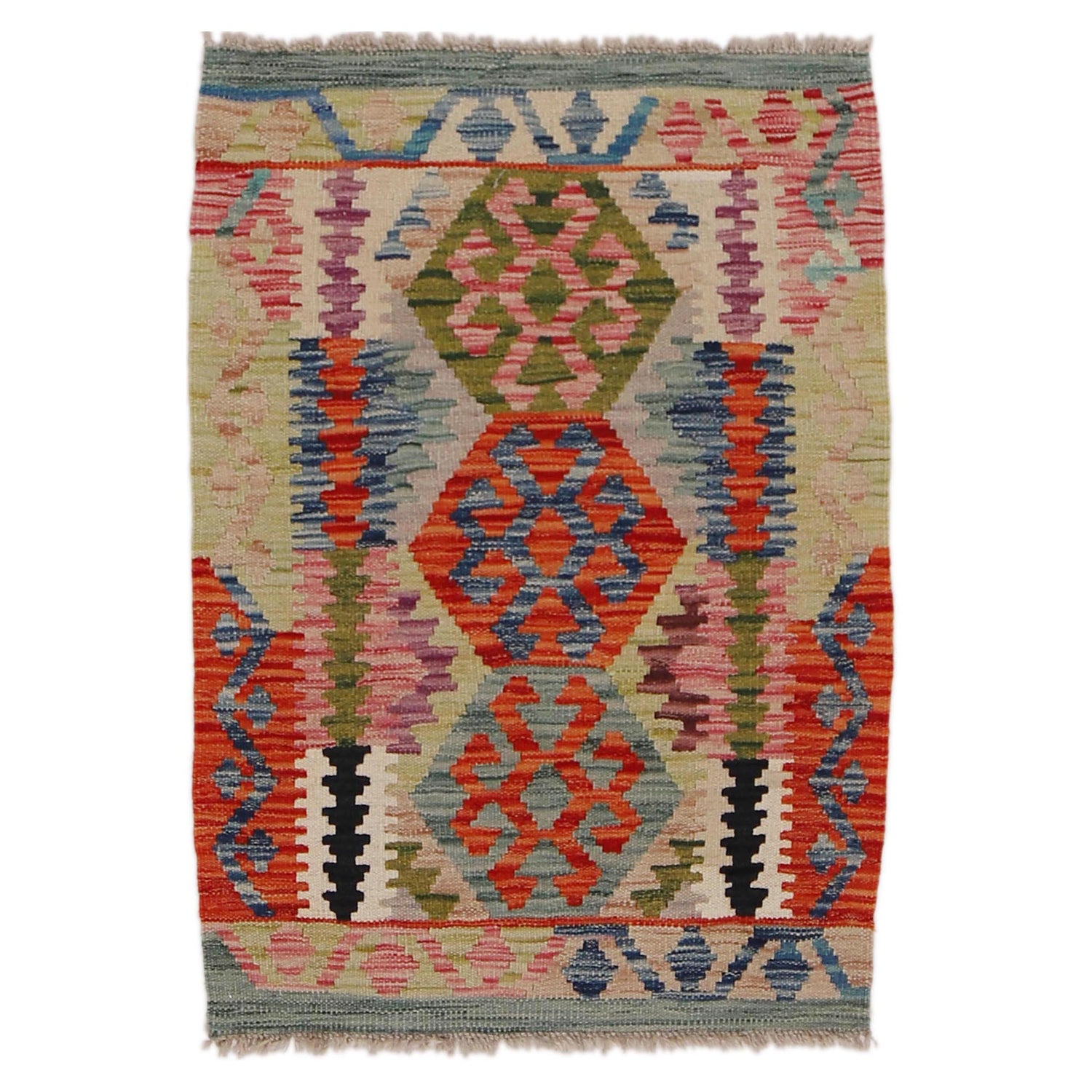 Handmade Vegetable Kilim 2' 1" x 2' 11" (ft) - No. Y31890