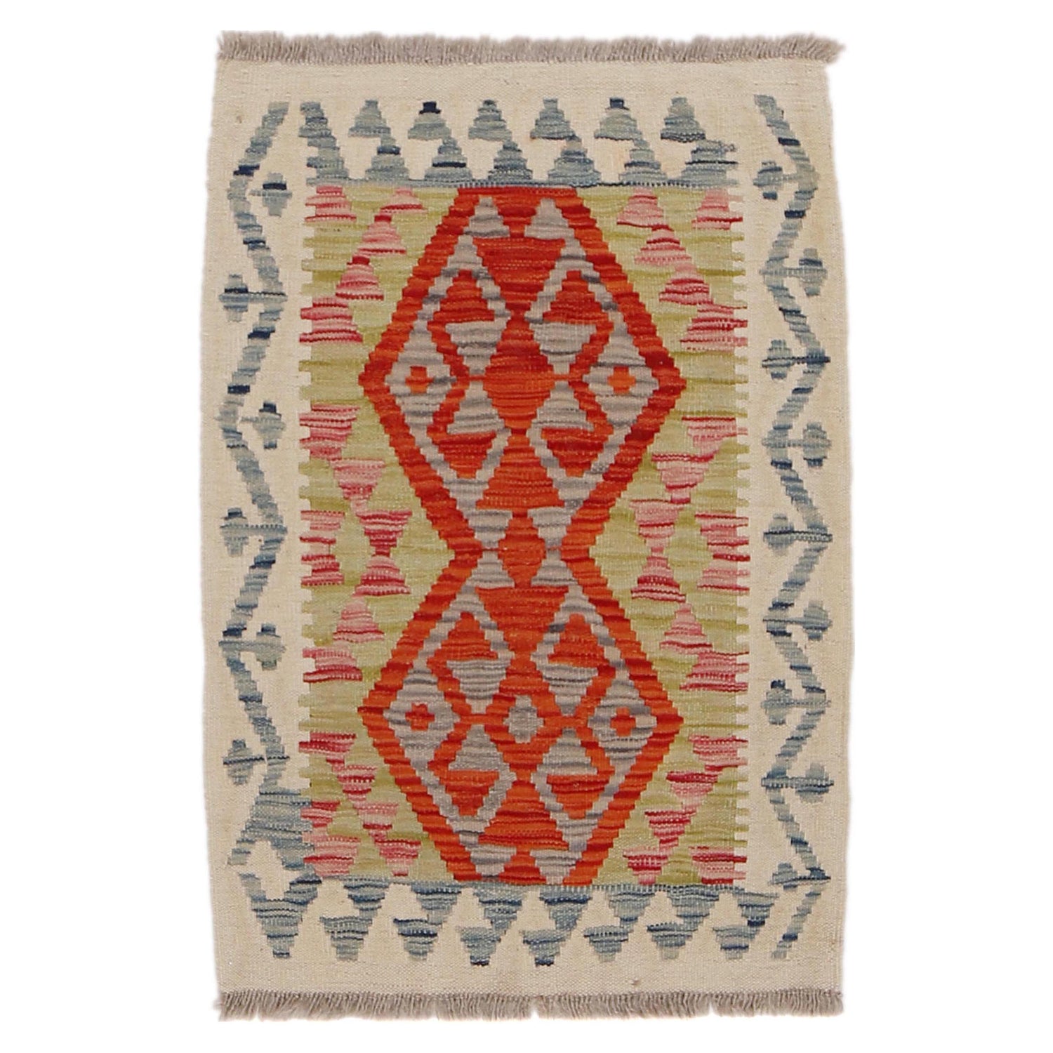 Handmade Vegetable Kilim 2' 1" x 2' 11" (ft) - No. Y31907