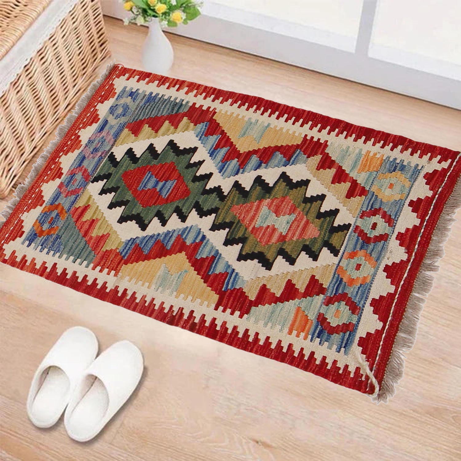 Handmade Vegetable Kilim 2' 0" x 3' 2" (ft) - No. Y31908