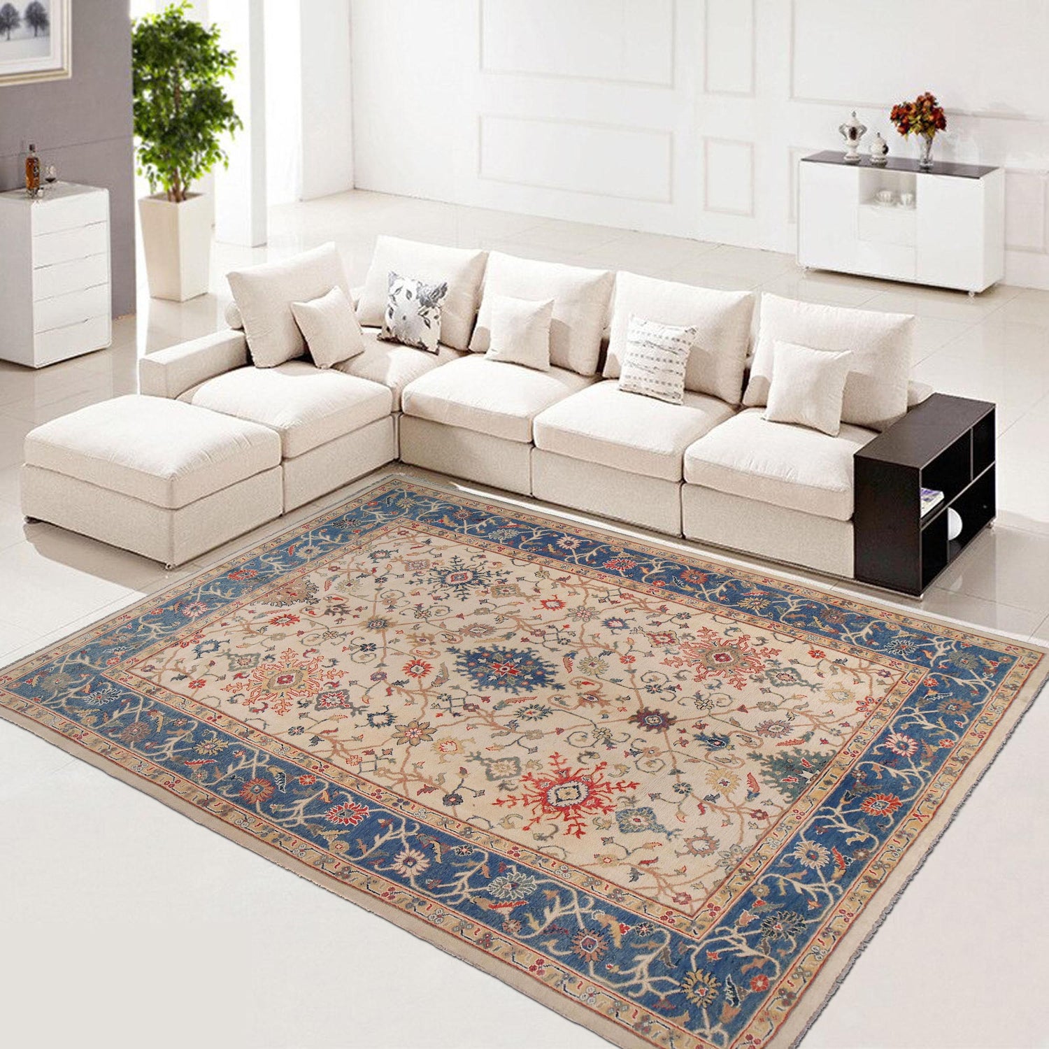 Turkish design Oushak Rug 10' 0 x 13' 7 (ft) - No. Y33026