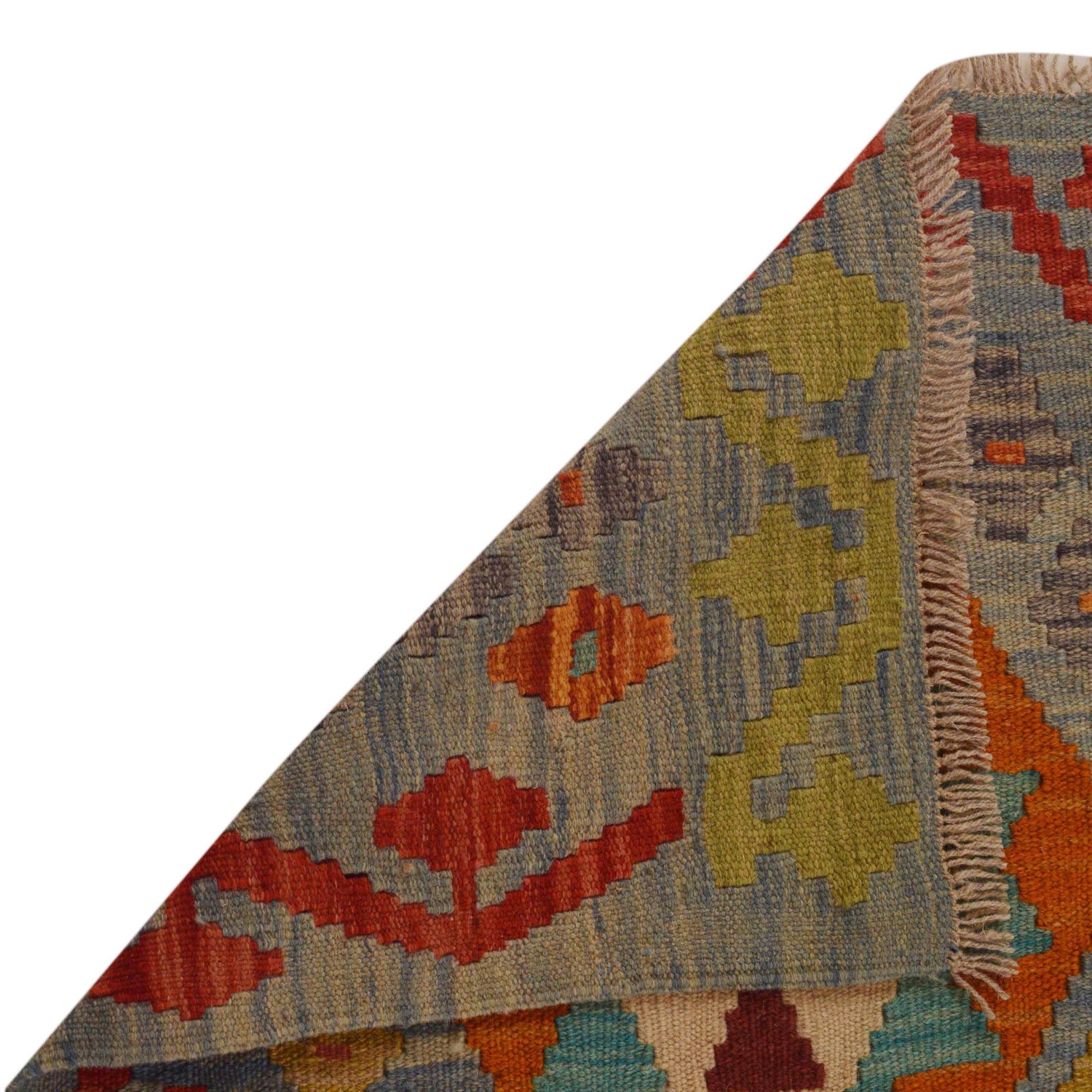 Handmade Vegetable Kelim 3' 4"  x 4' 9" (ft) - No. Y35091