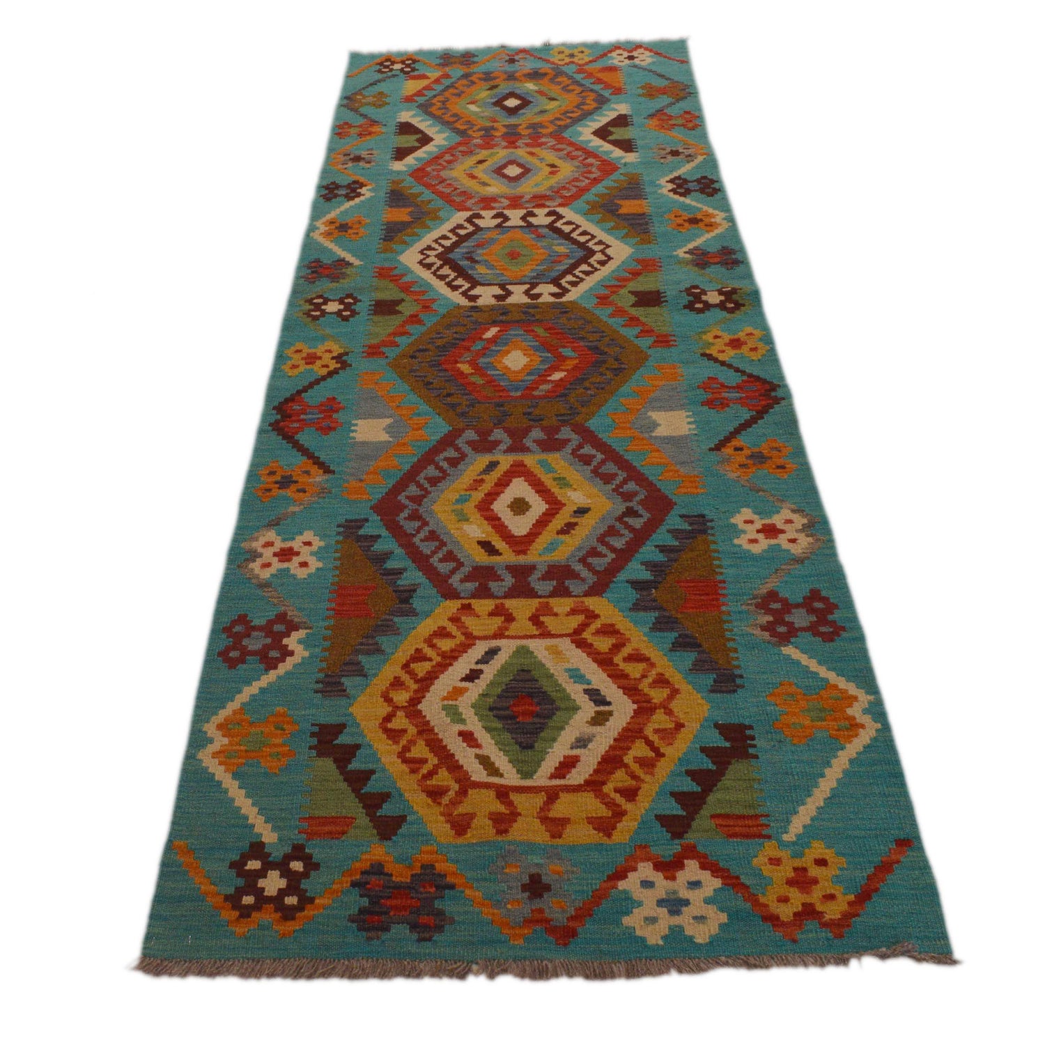 Vegetable Kilim Runner 2' 10" x 9' 9" (ft) - No. Y35093