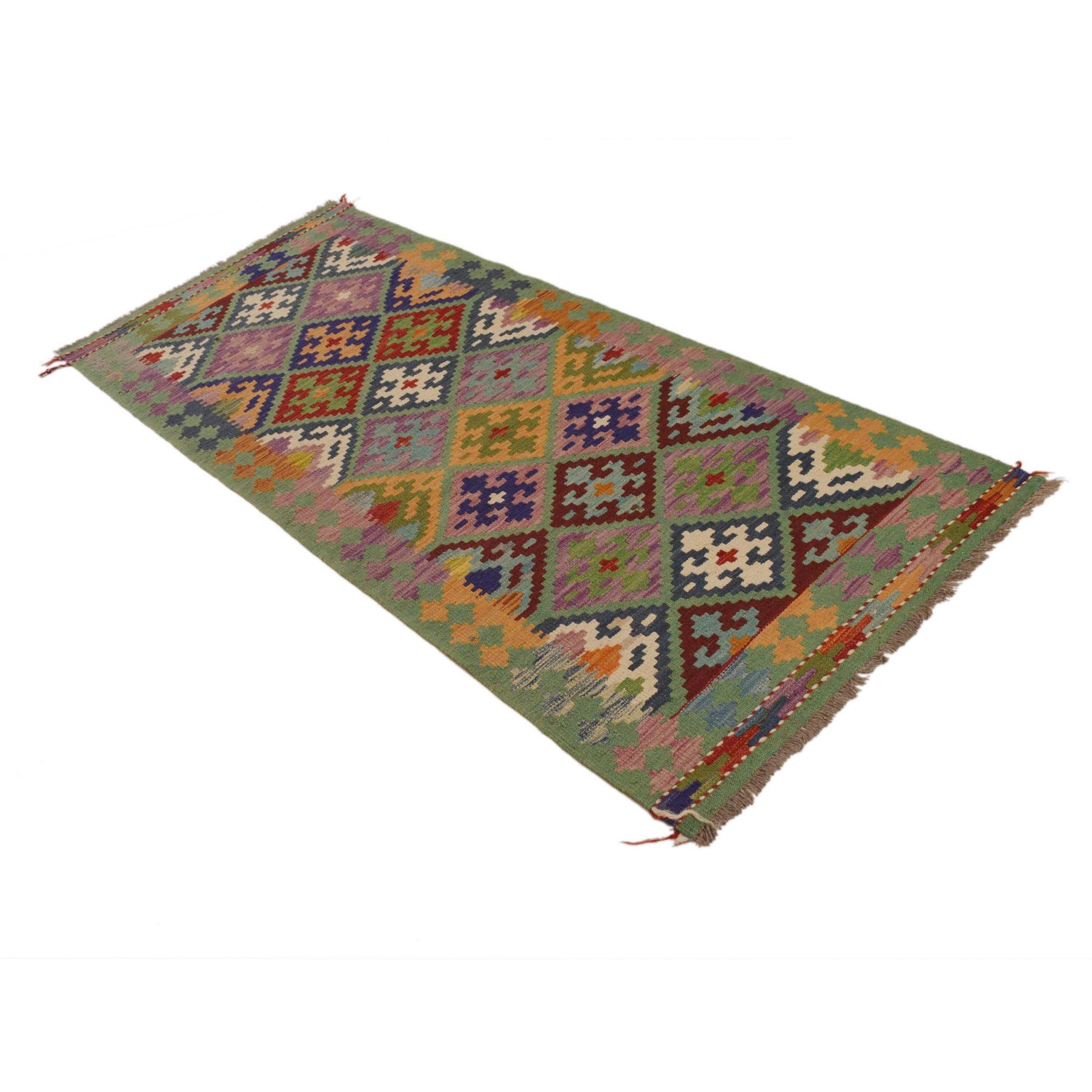 Vegetable Kilim Runner 2' 9" x 6' 7" (ft)- No. Y35097