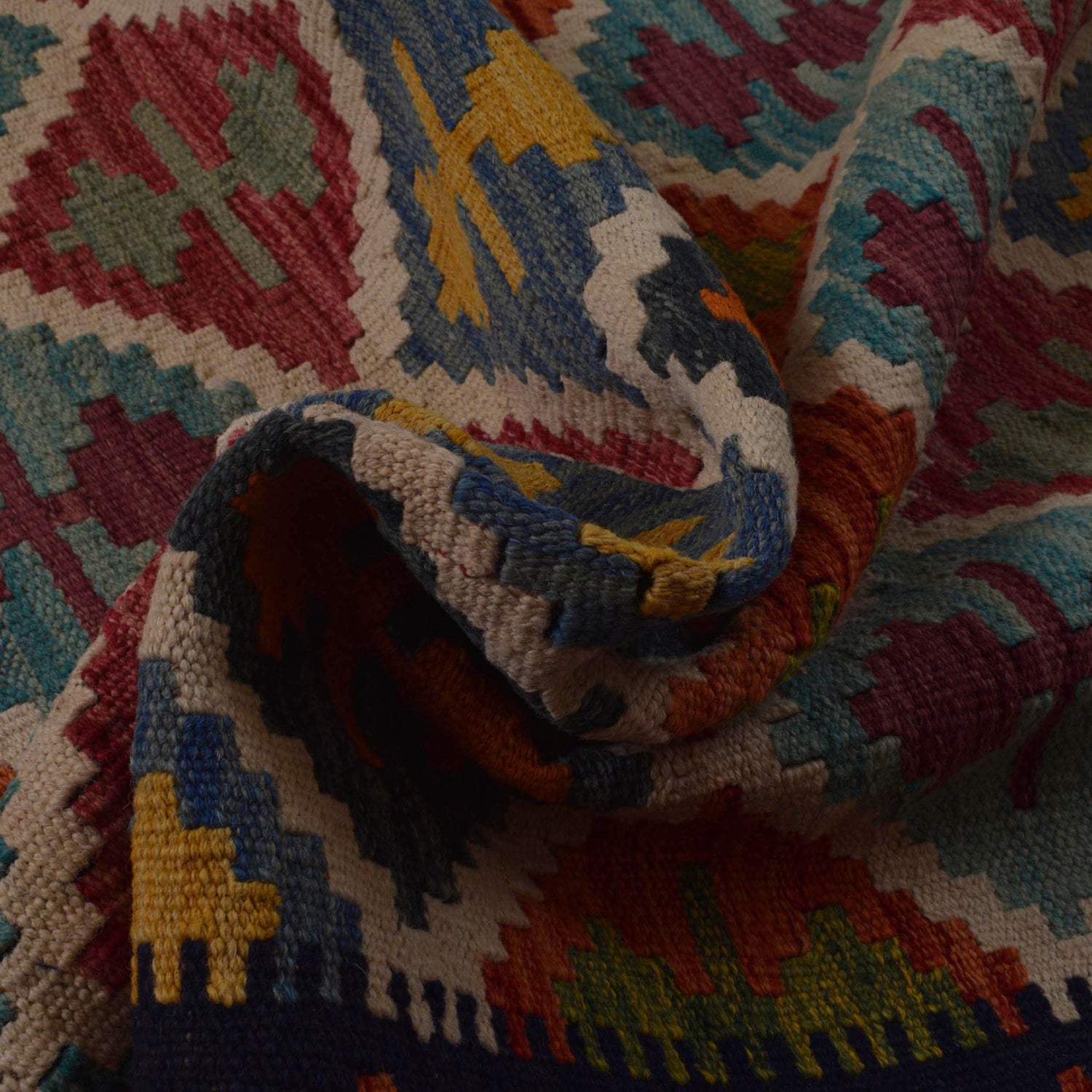 Handmade Vegetable Kelim 5' 9" x 7' 7" (ft) - No. Y35597