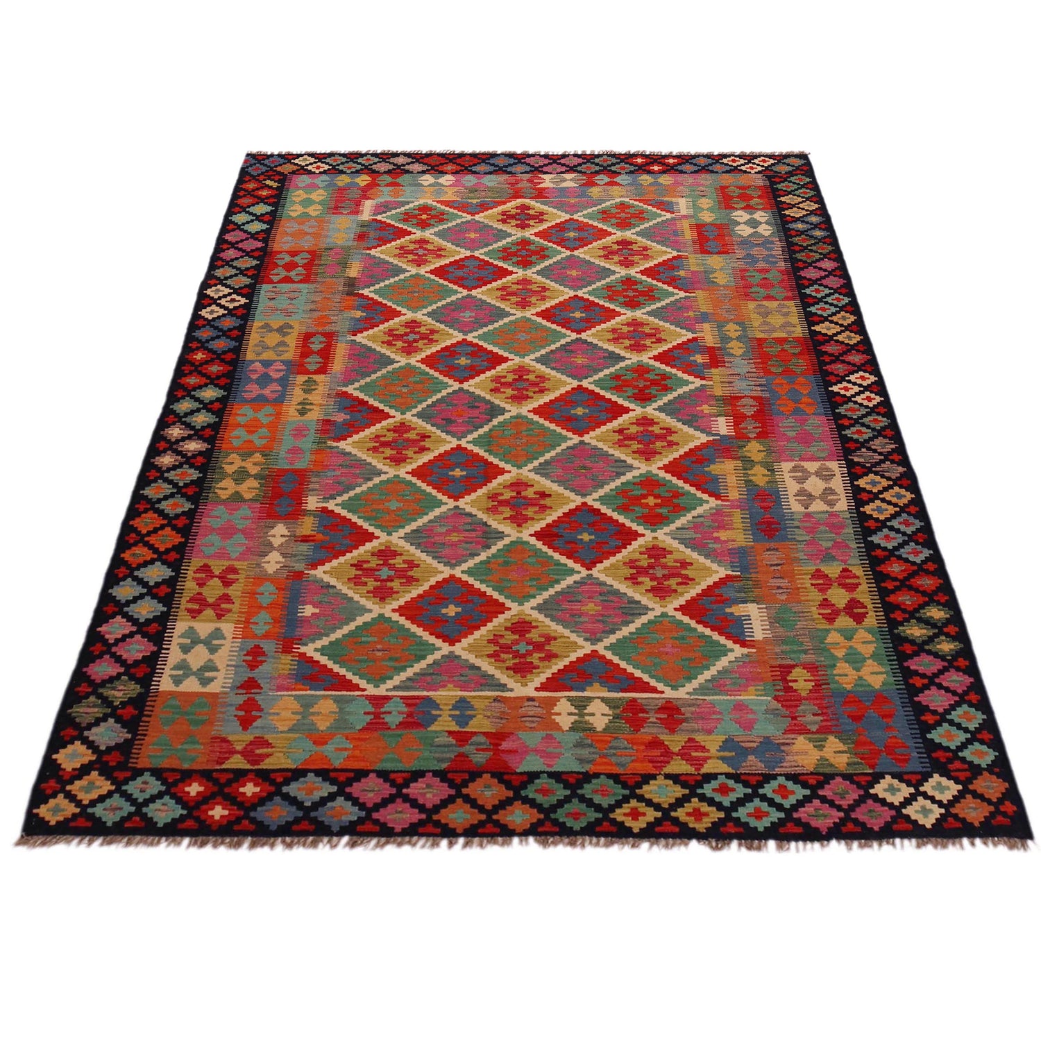 Handmade Vegetable Kilim 6' 0" x 8' 4" (ft) - No. Y35598