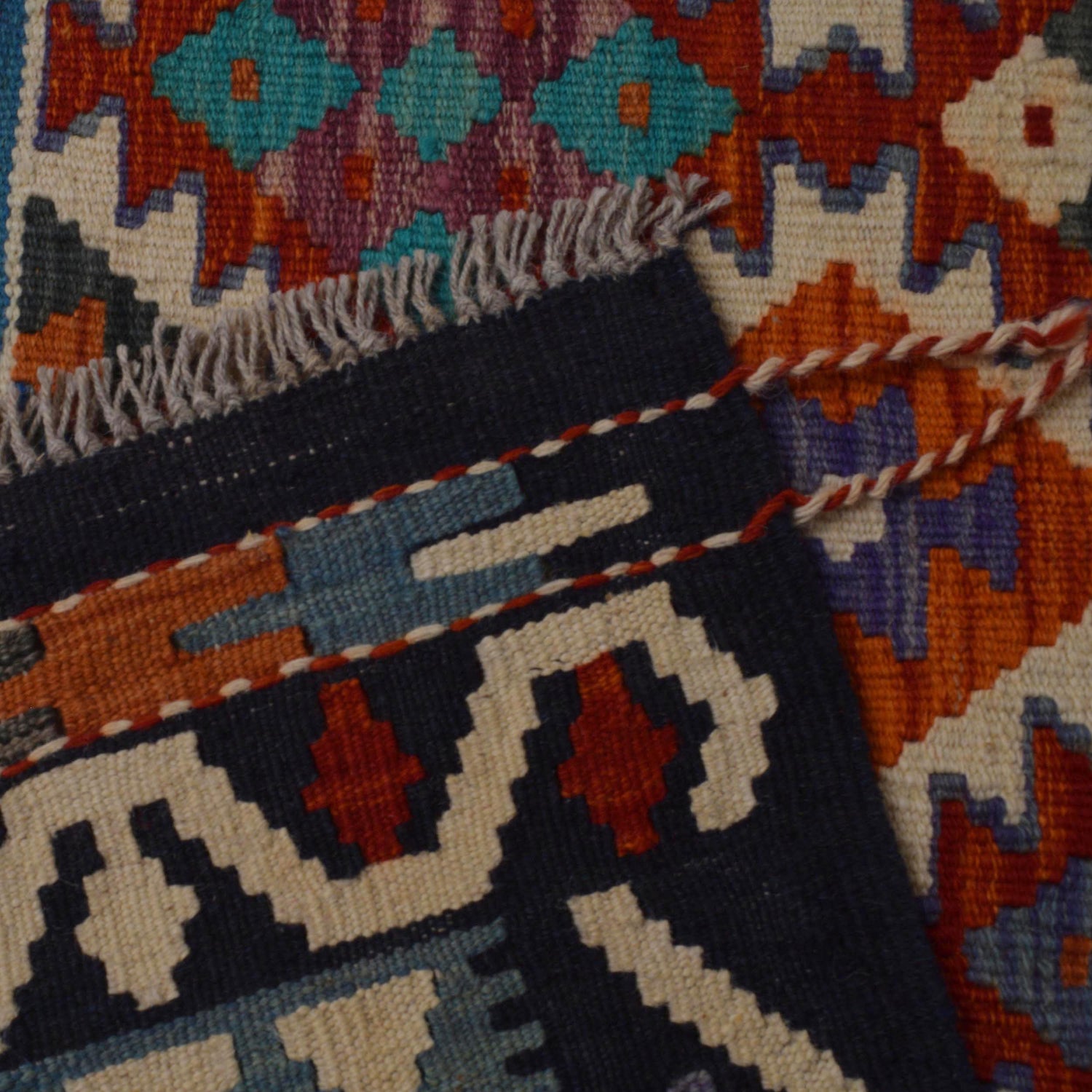 Handmade Vegetable Kelim 6' 1" x 8' 2" (ft) - No. Y35599