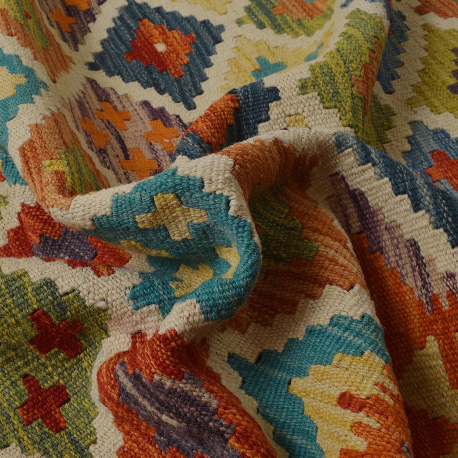 Handmade Vegetable Kelim 6' 9" x 9' 8" (ft) - No. Y35601