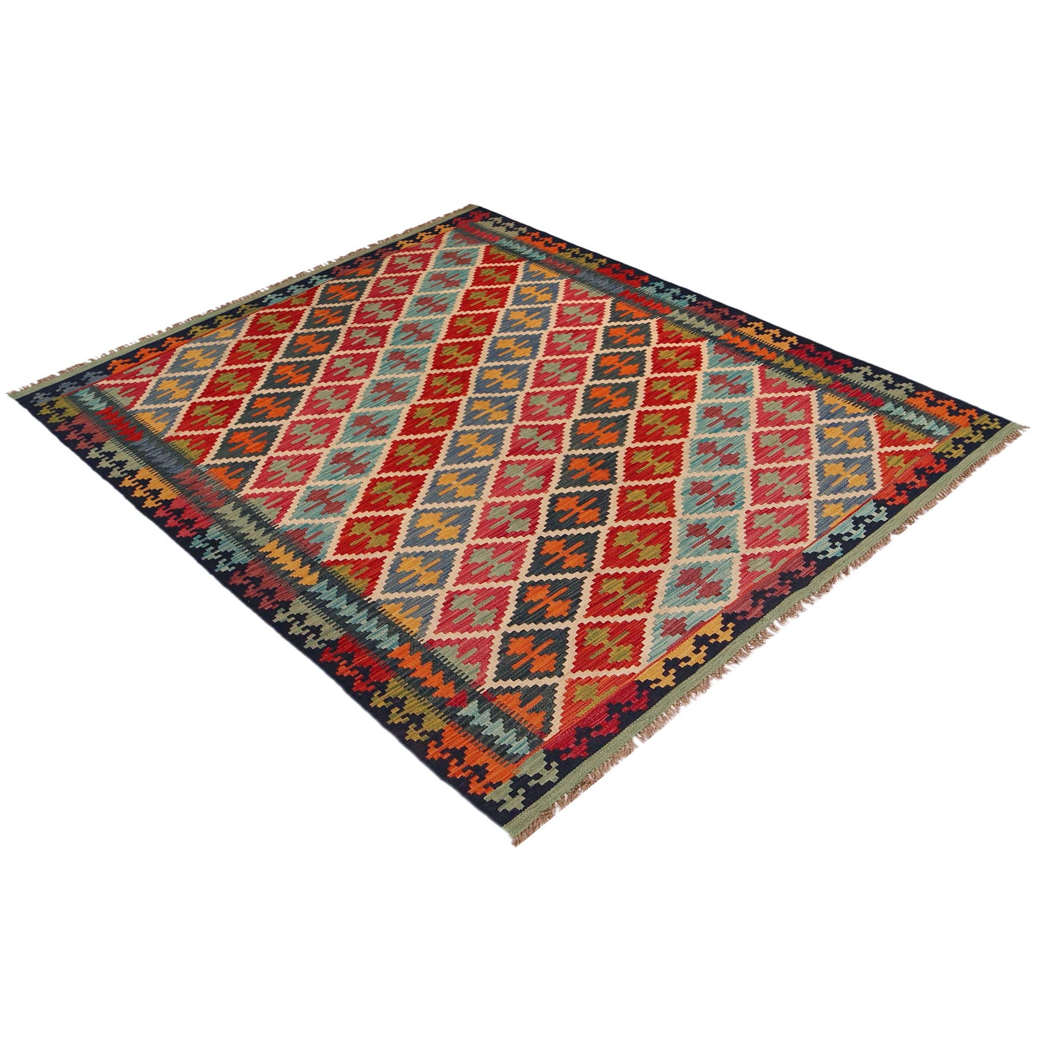 Handmade Vegetable Kilim 5' 9" x 7' 9" (ft) - No. Y35602