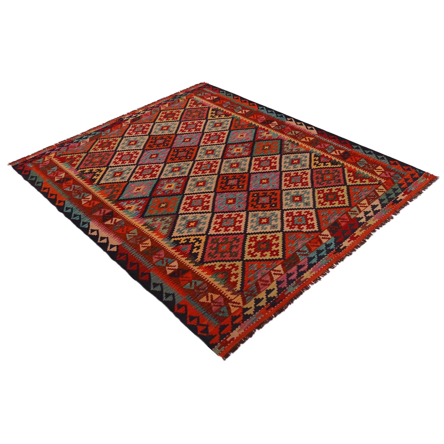 Handmade Vegetable Kilim 5' 10" x 7' 11" (ft) - No. Y35604