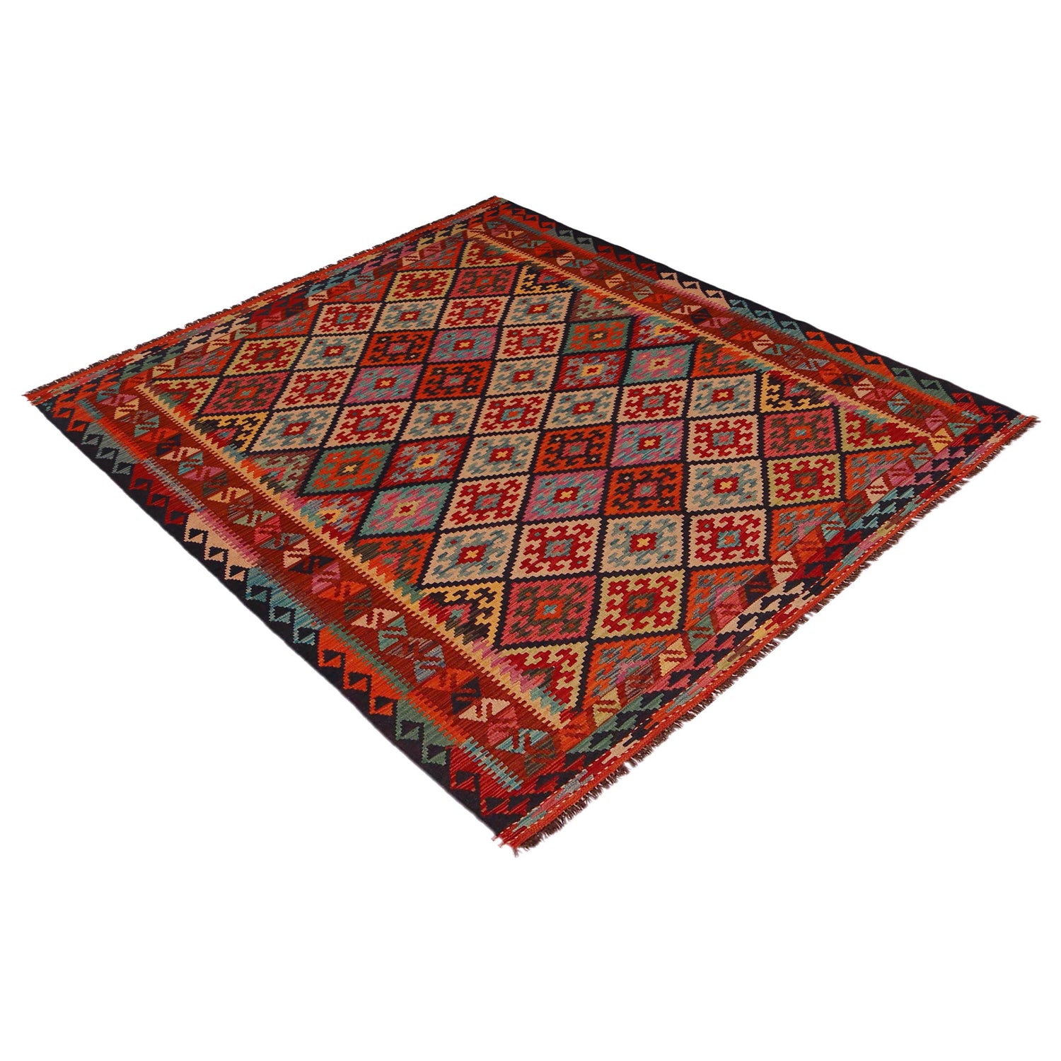 Handmade Vegetable Kilim 5' 10" x 7' 11" (ft) - No. Y35604