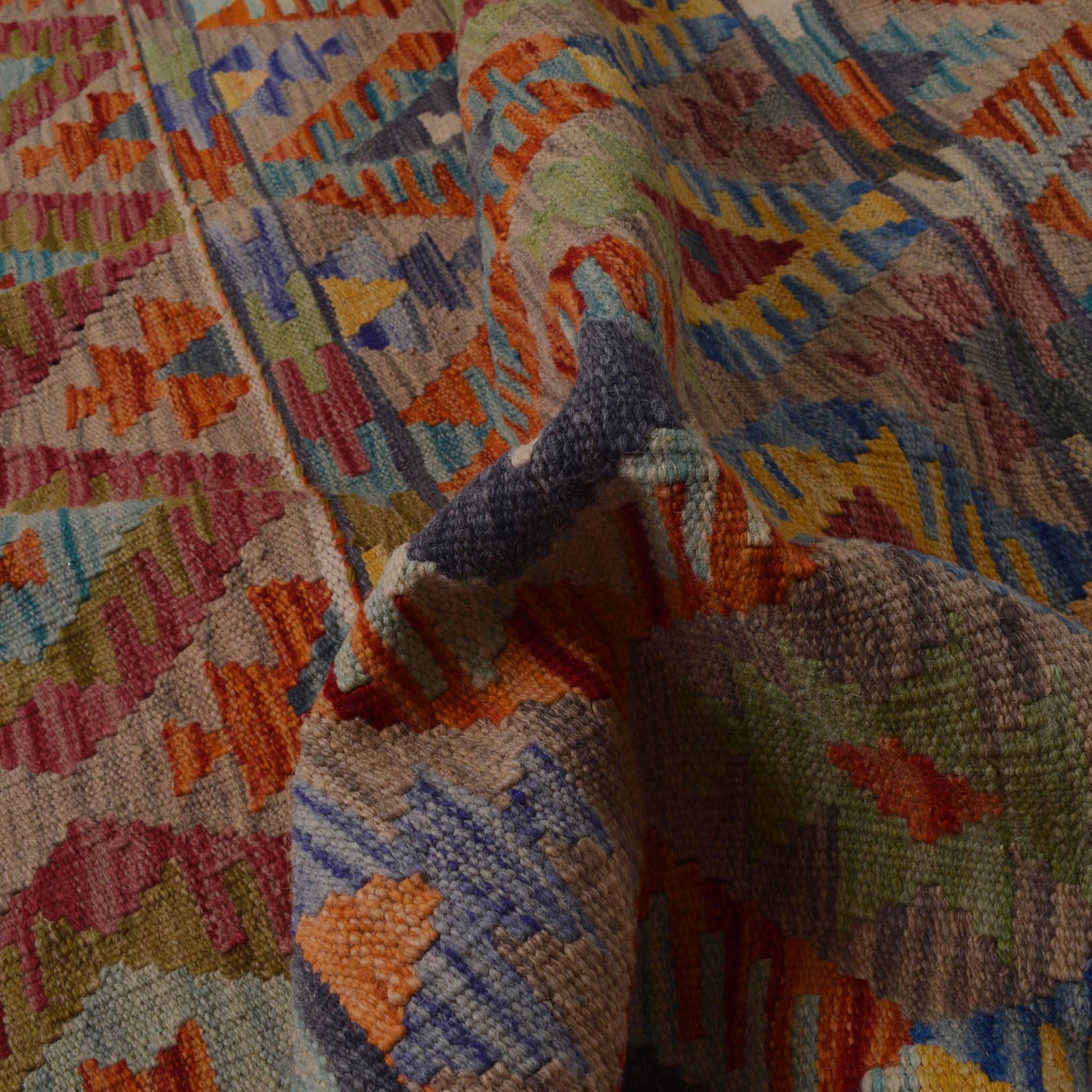 Handmade Vegetable Kelim 5' 9" x 7' 10" (ft) - No. Y35643