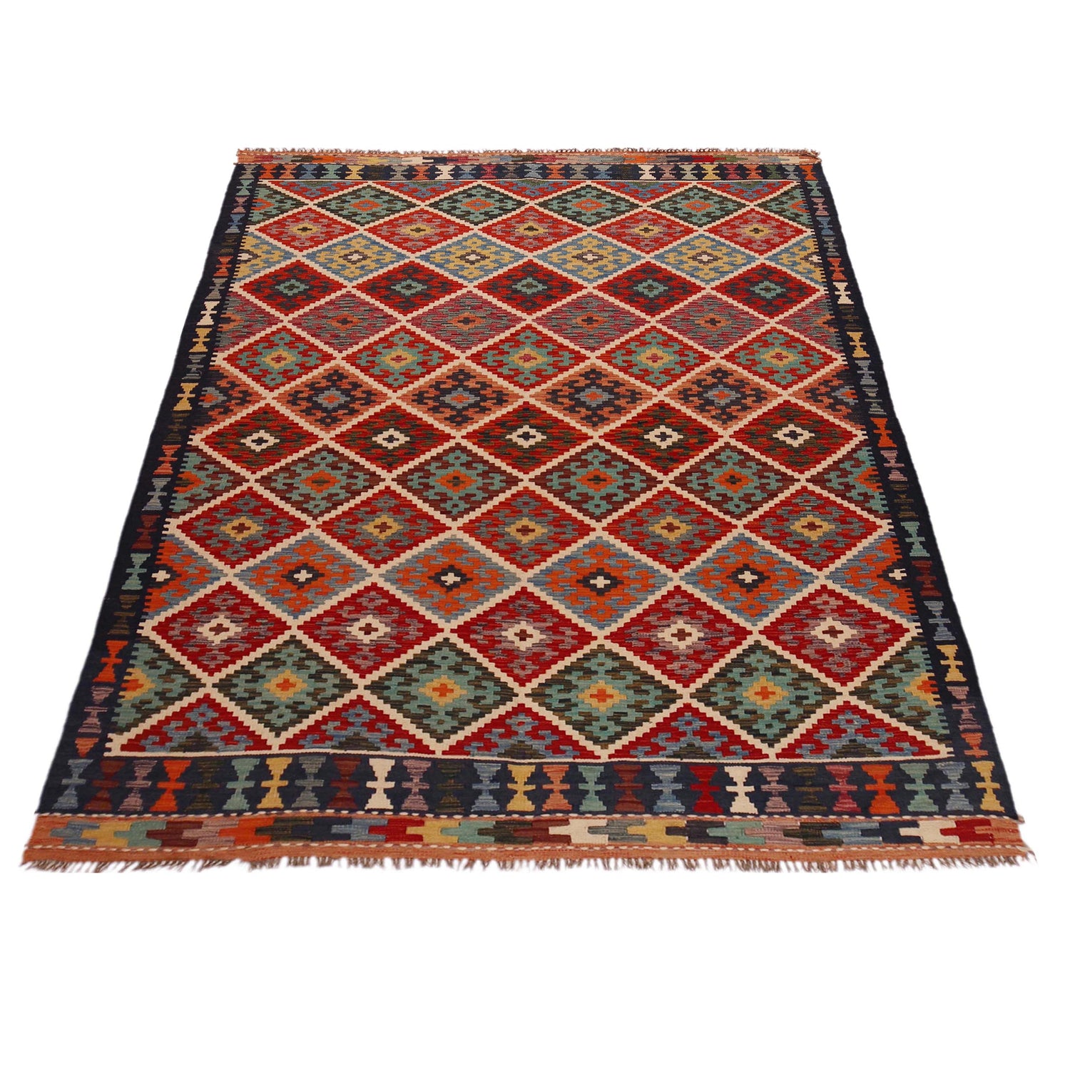 Handmade Vegetable Kelim 6' 0" x 8' 9" (ft) - No. Y35646