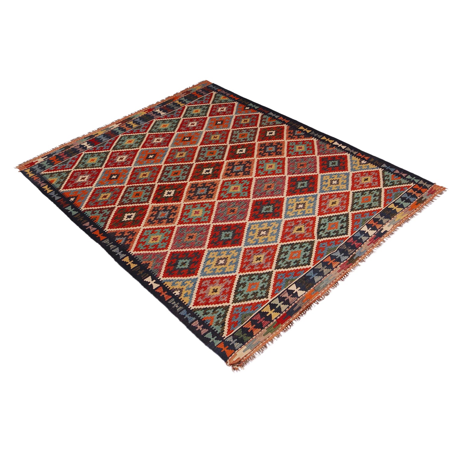 Handmade Vegetable Kelim 6' 0" x 8' 9" (ft) - No. Y35646