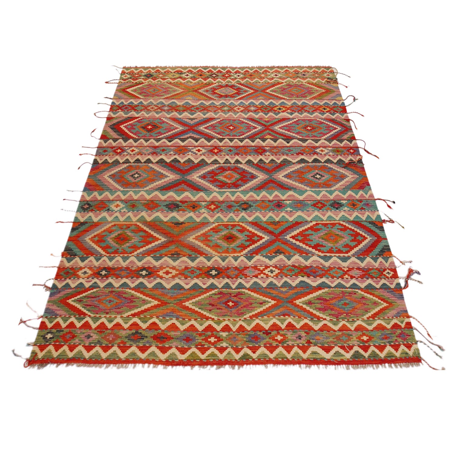 Handmade Vegetable Kilim 6' 0" x 8' 3" (ft) - No. Y35649