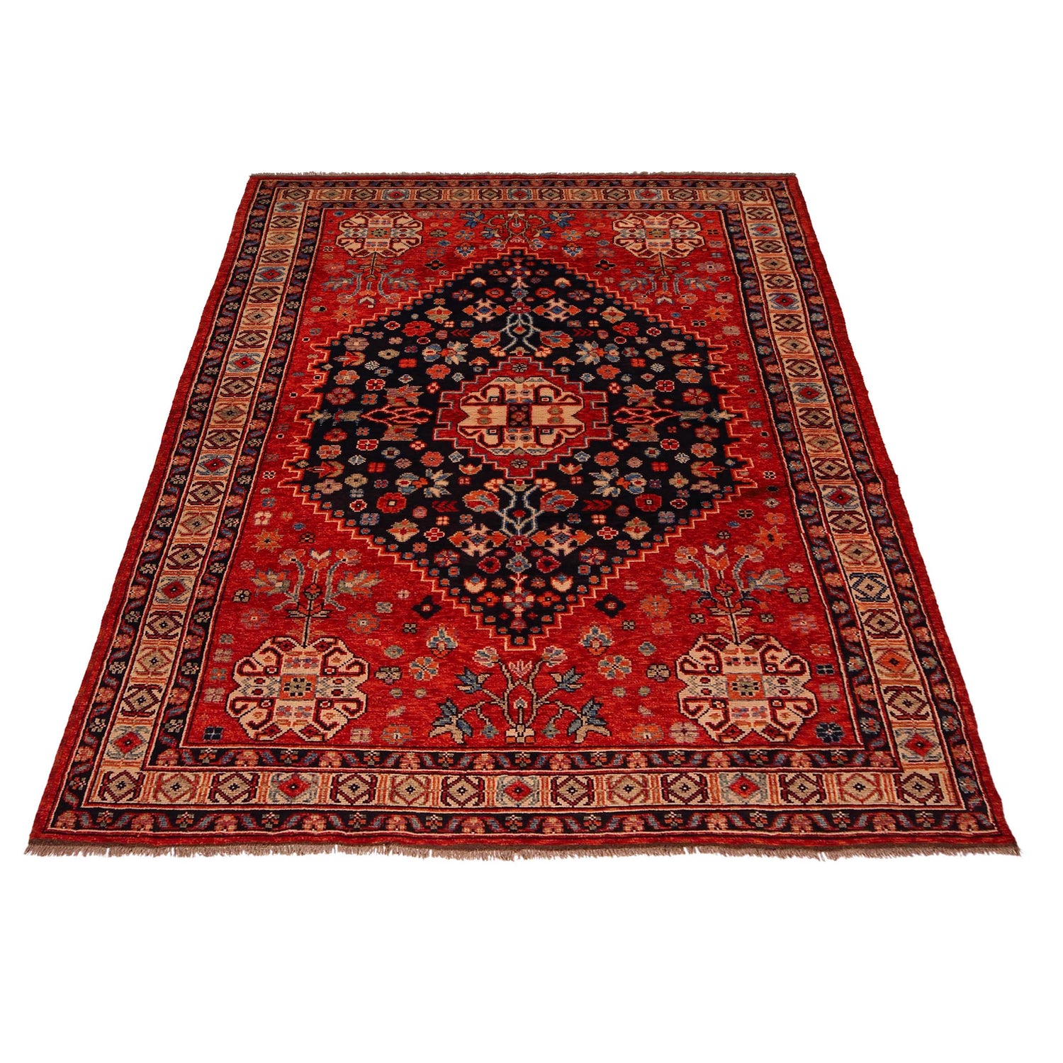 Hand Knotted Sherazi Rug 6' 7" x 9' 8" (ft) - No. Y35652