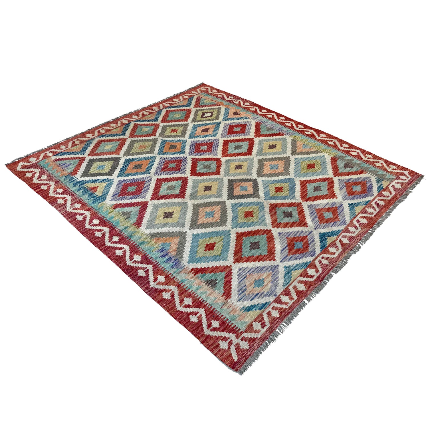 Handmade Vegetable Kelim 4' 11" x 6' 8" (ft) - No. Y37266