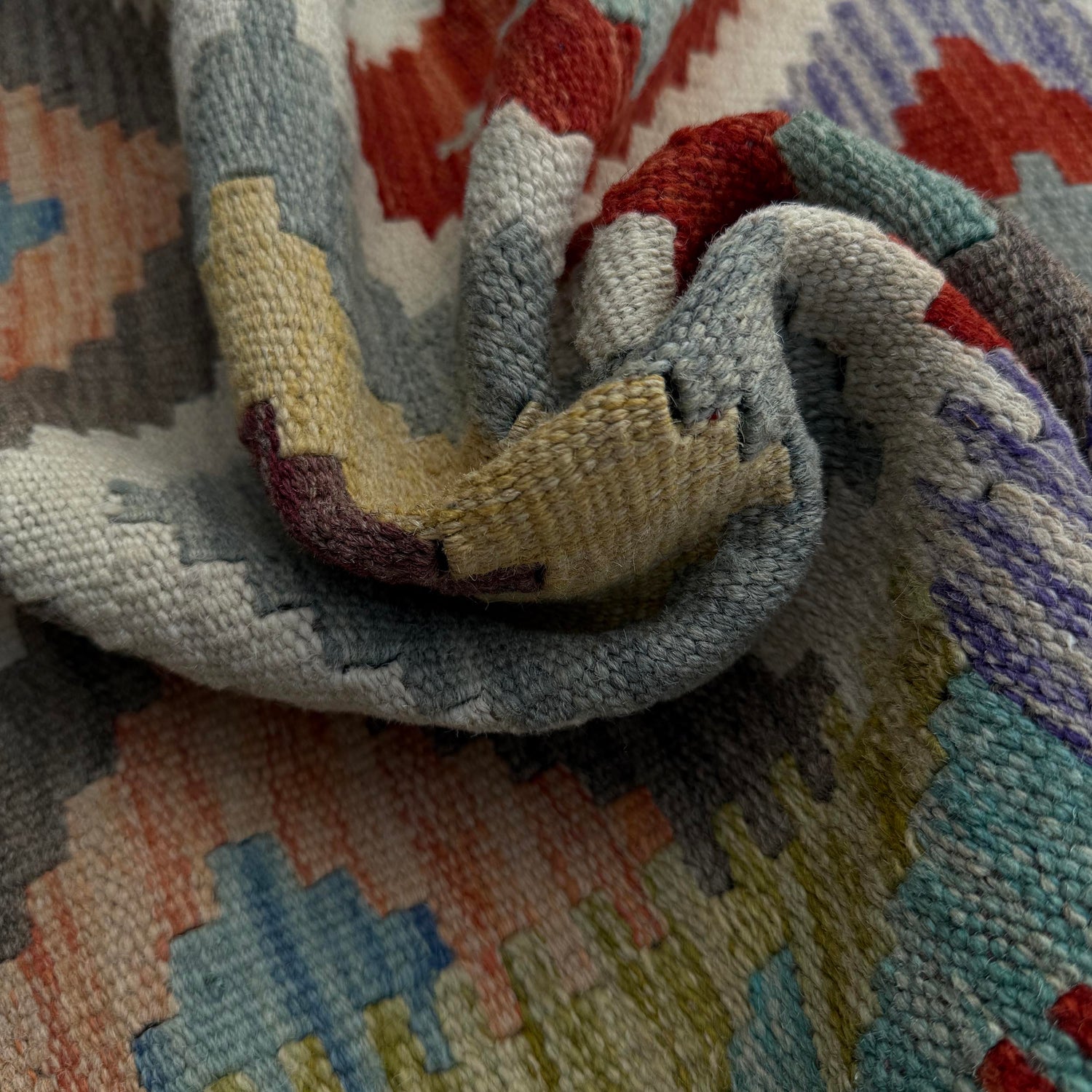Handmade Vegetable Kelim 4' 11" x 6' 8" (ft) - No. Y37266