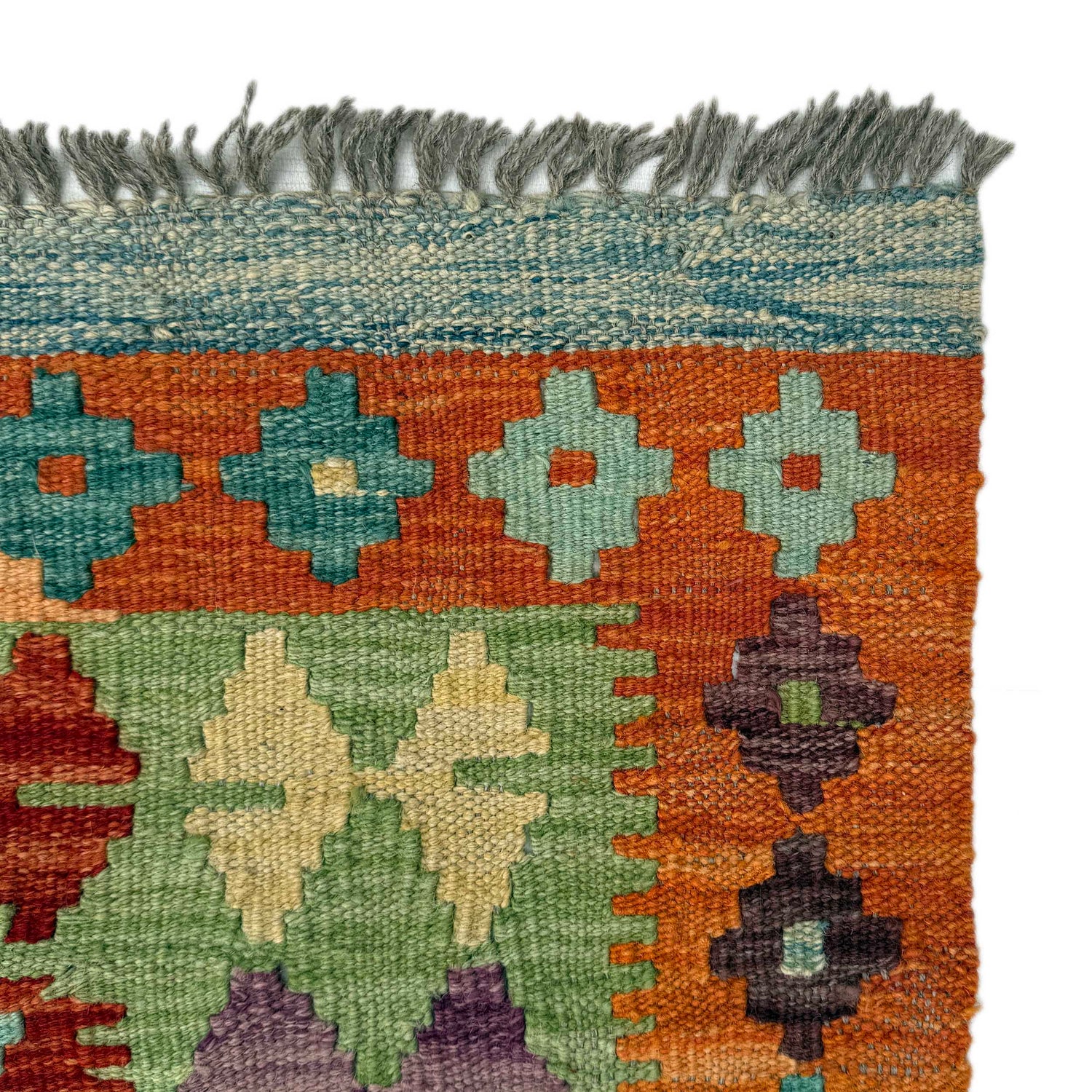 Handmade Vegetable Kelim 6' 8" x 9' 3" (ft) - No. Y37278