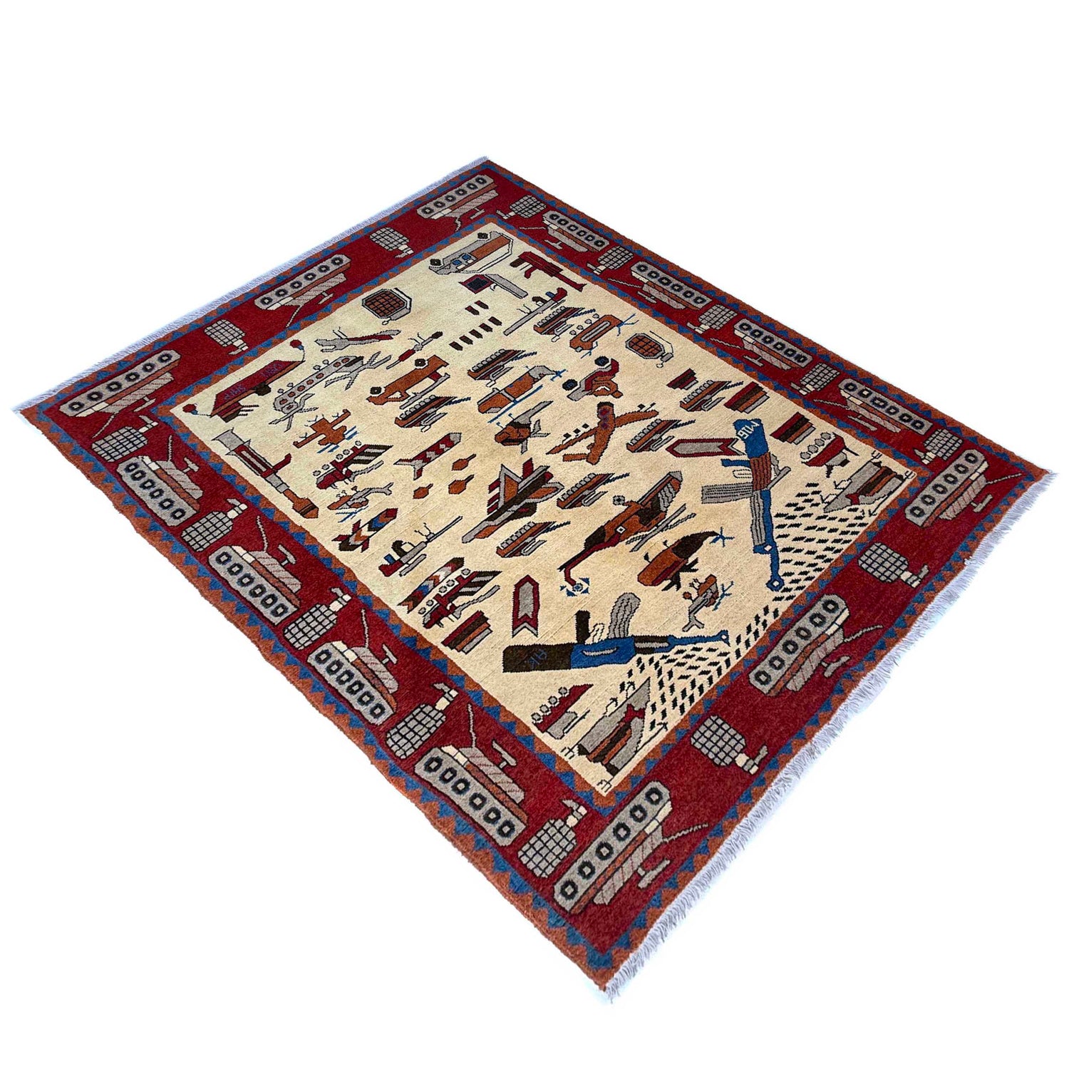 War Rug 4' 1" x 5' 9" (ft) - No. Y37283