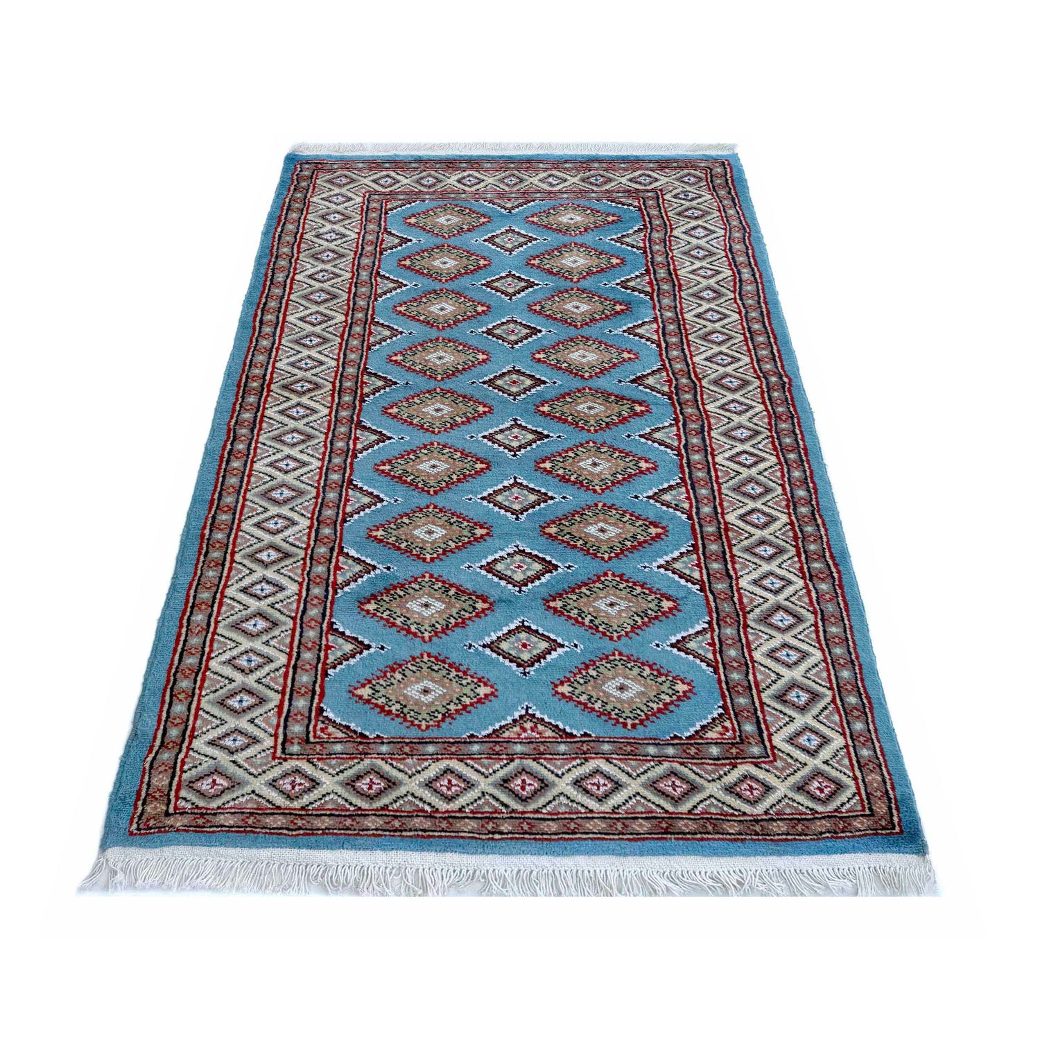 Jaldar Blue Color Hand Knotted Rug 3' 1" x 5' 3" (ft) - No. Y37285
