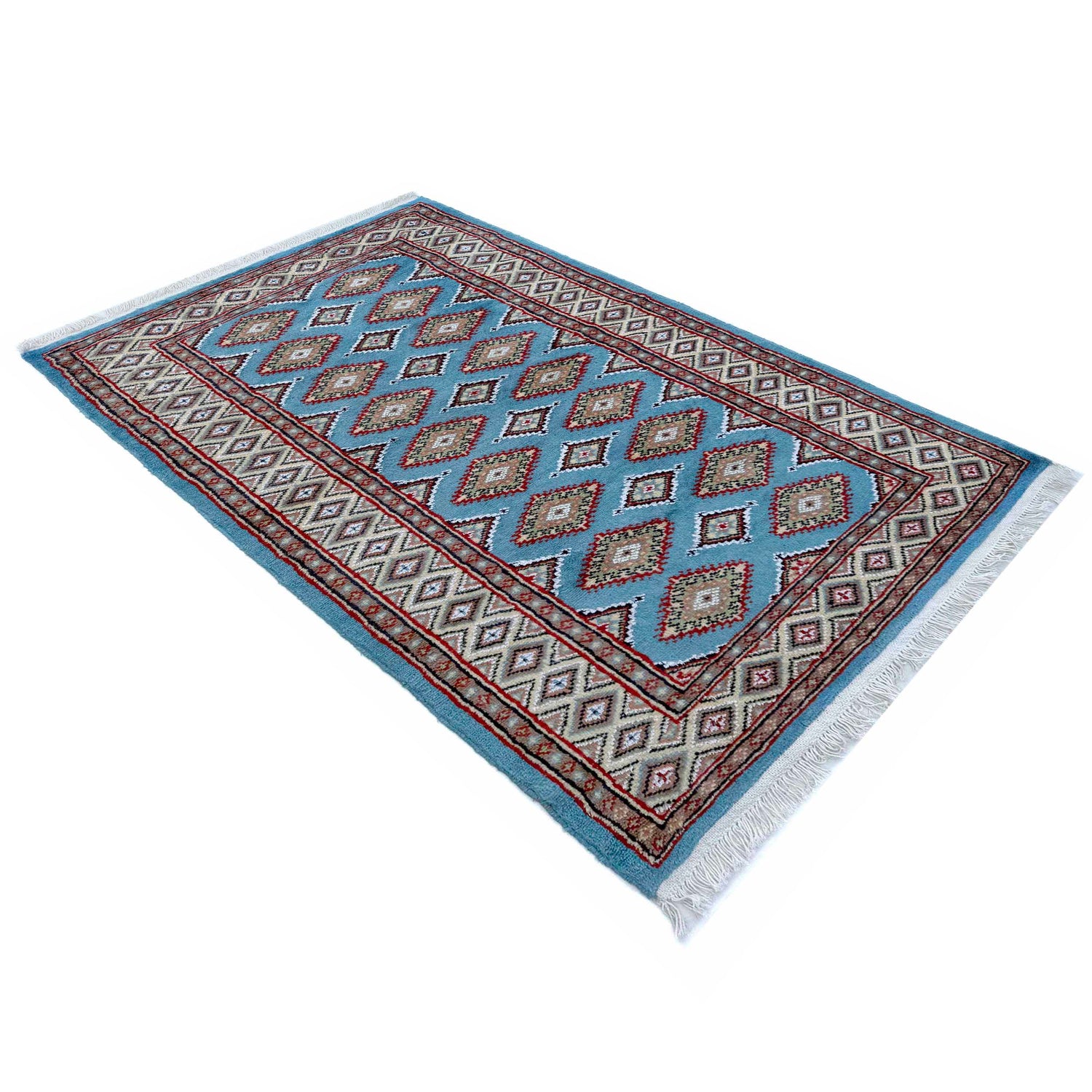 Jaldar Blue Color Hand Knotted Rug 3' 1" x 5' 3" (ft) - No. Y37285
