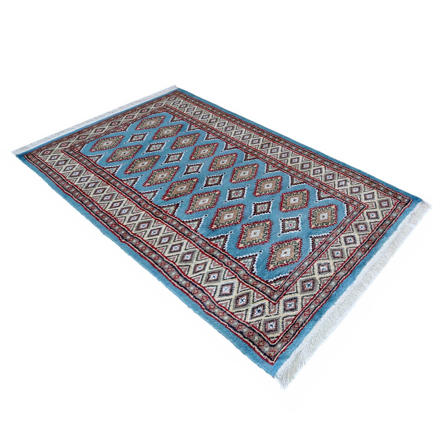 Jaldar Blue Color Hand Knotted Rug 3' 1" x 5' 3" (ft) - No. Y37285