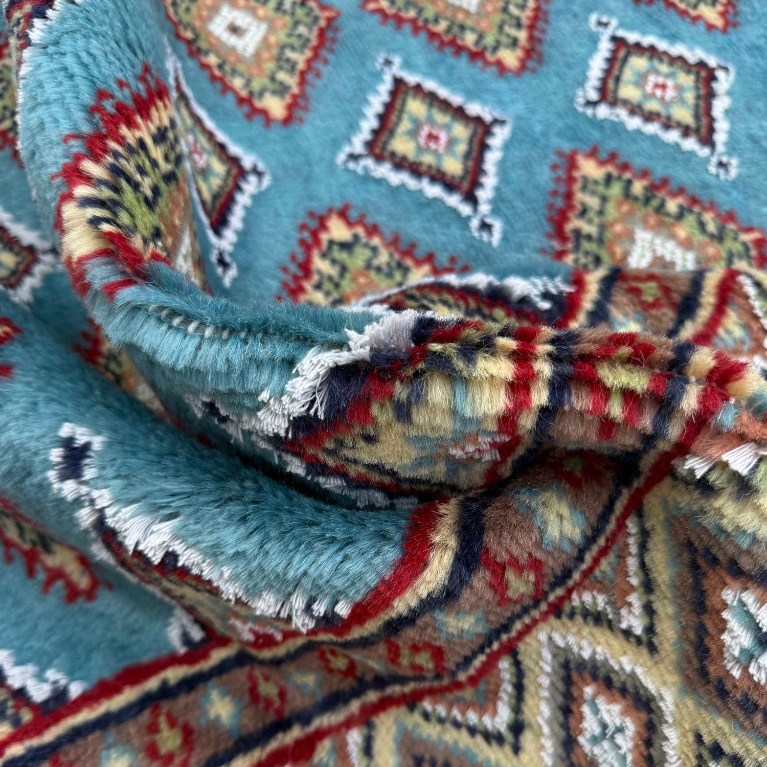Jaldar Blue Color Hand Knotted Rug 3' 1" x 5' 3" (ft) - No. Y37285