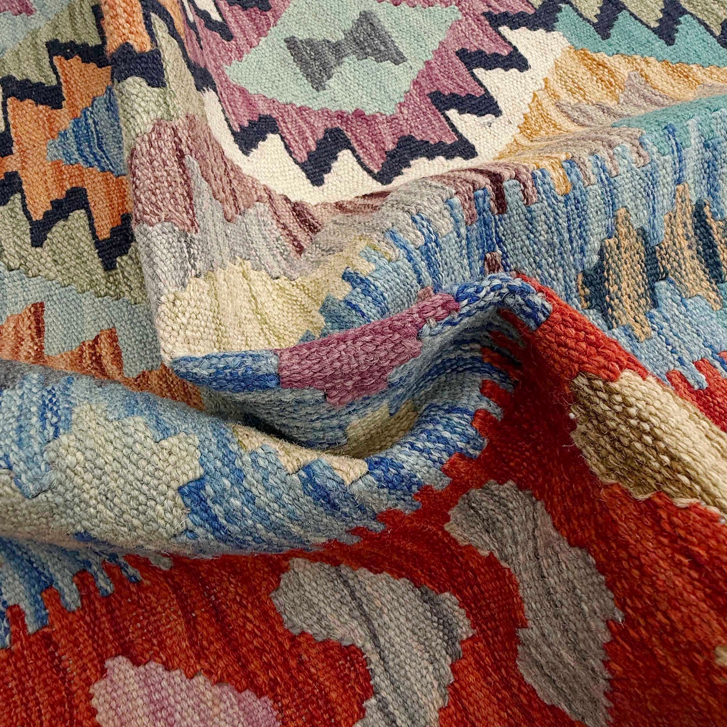 Handmade Vegetable Kilim 5' 1" x 6' 8" (ft) - No. Y37290