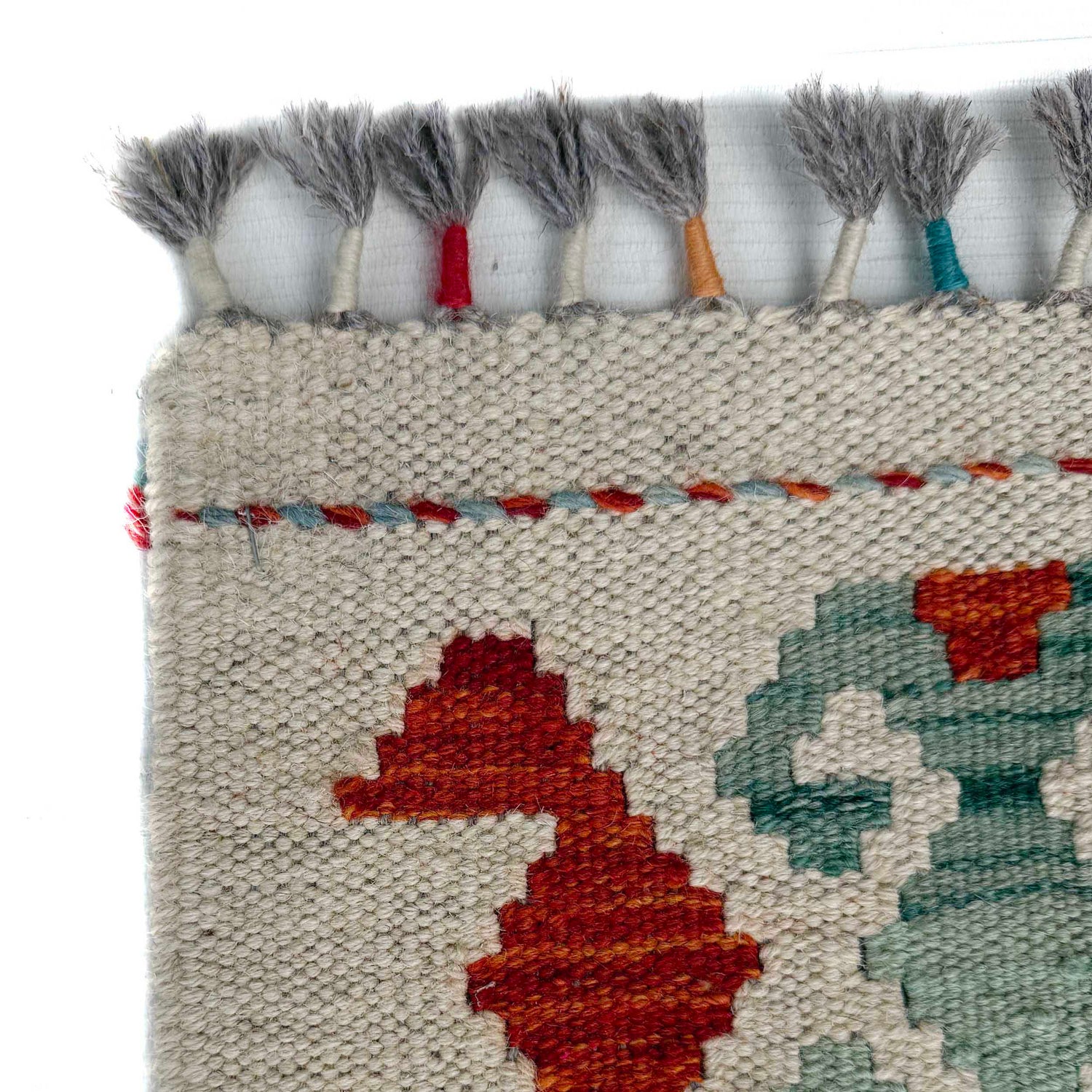 Handmade Vegetable Kelim 5' 1" x 6' 7" (ft) - No. Y37291