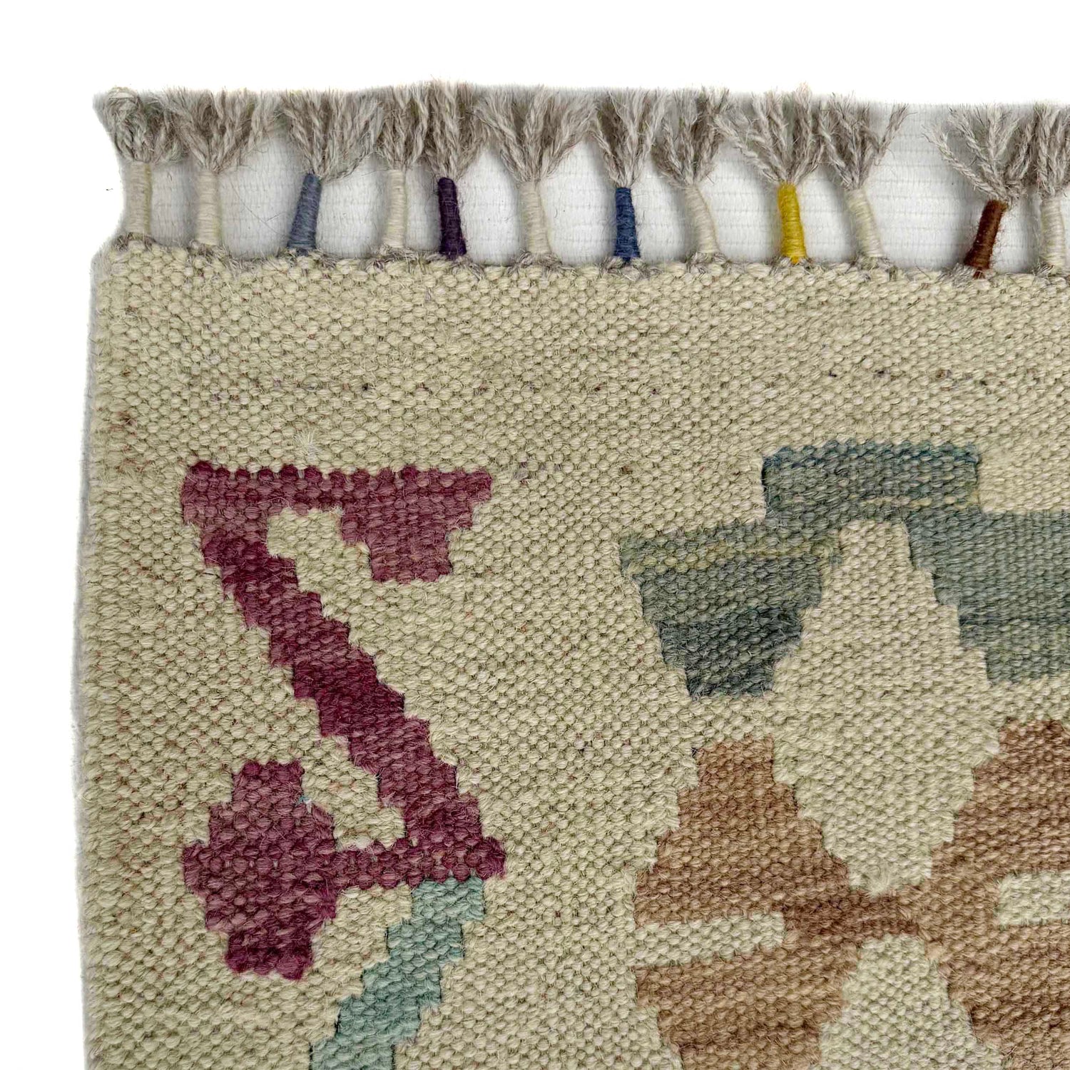 Handmade Vegetable Kilim 5' 0" x 6' 7" (ft) - No. Y37294