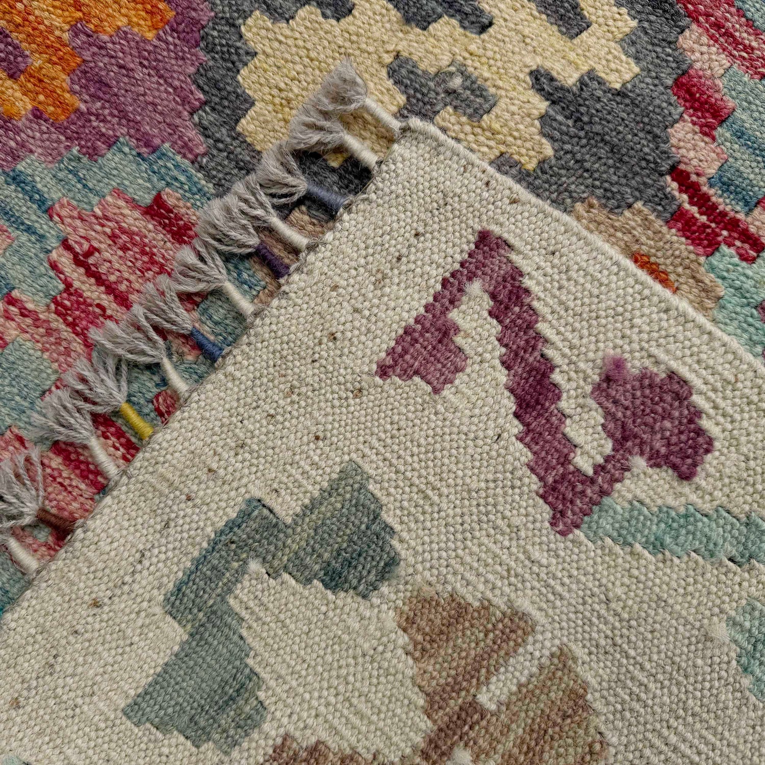 Handmade Vegetable Kilim 5' 0" x 6' 7" (ft) - No. Y37294