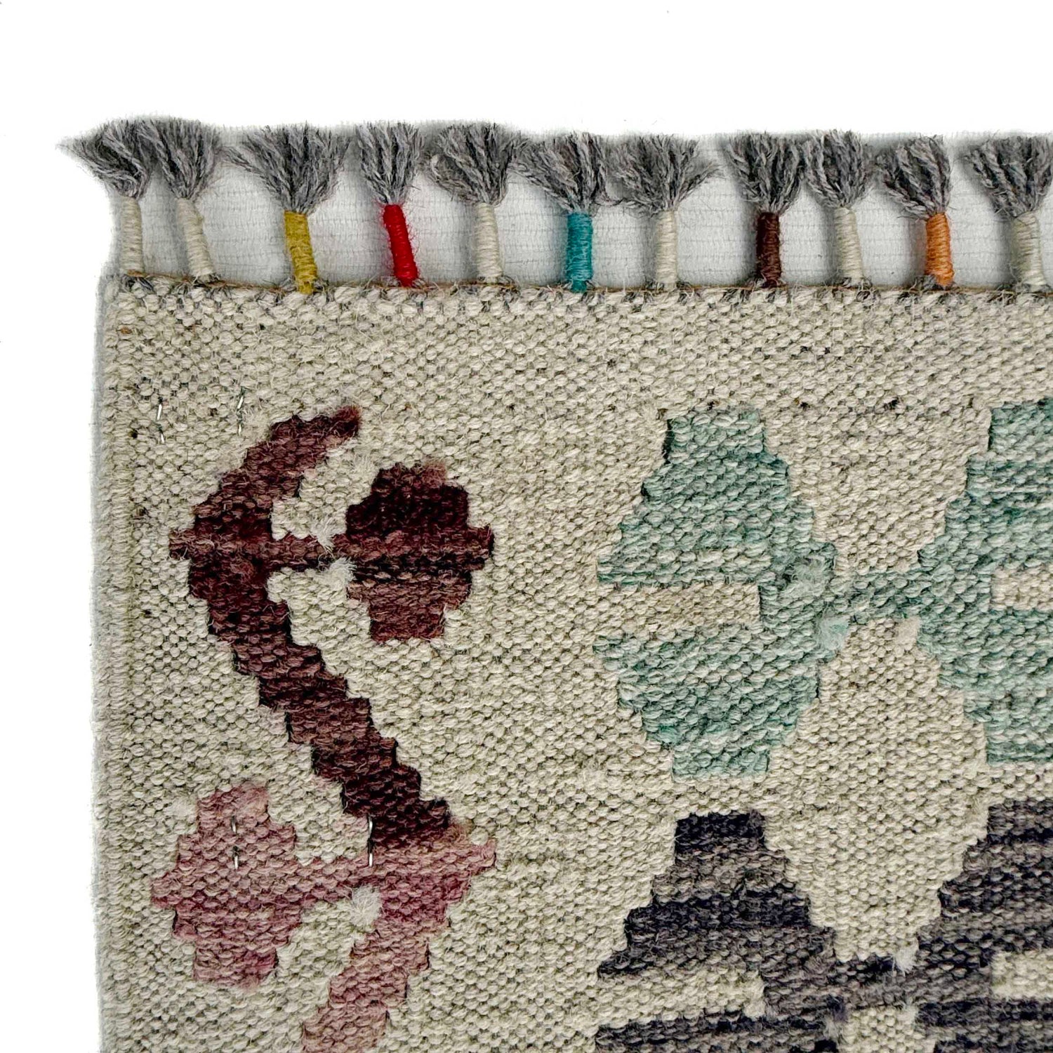 Handmade Vegetable Kelim 5' 1" x 6' 7" (ft) - No. Y37295