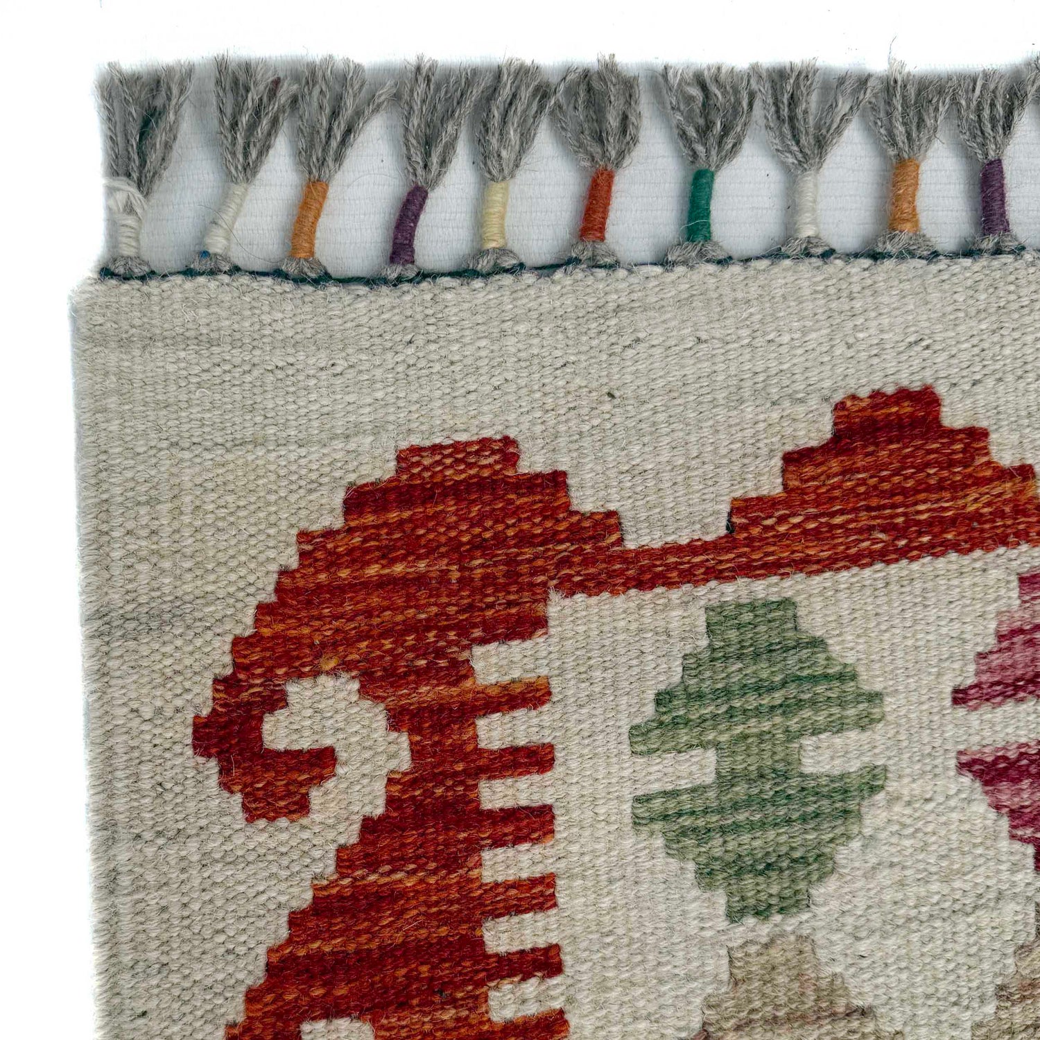 Handmade Vegetable Kilim 5' 1" x 6' 7" (ft) - No. Y37300