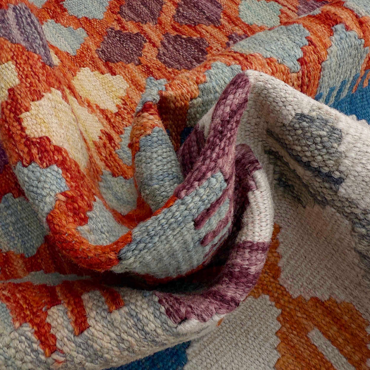 Handmade Vegetable Kilim 5' 1" x 6' 7" (ft) - No. Y37300