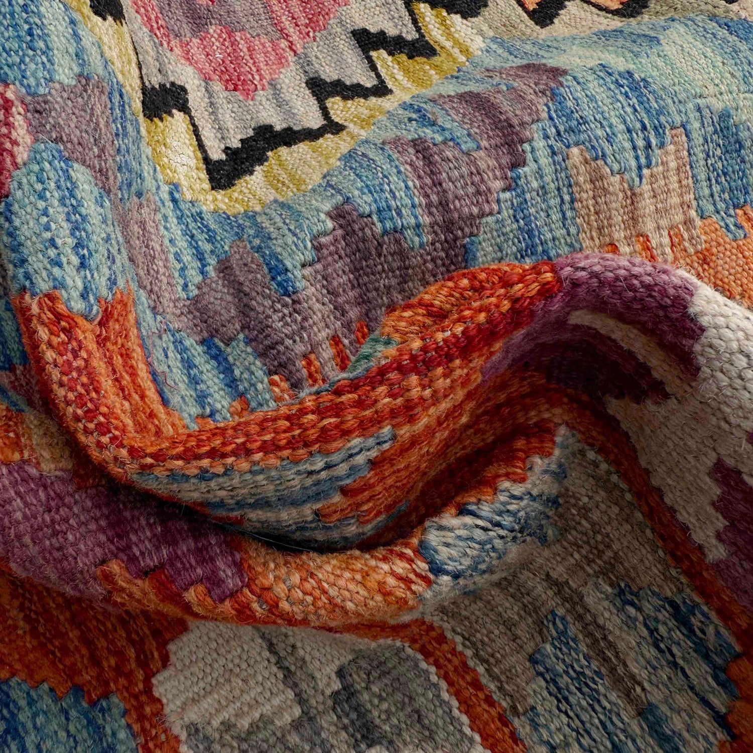 Handmade Vegetable Kelim 5' 1" x 6' 5" (ft) - No. Y37301