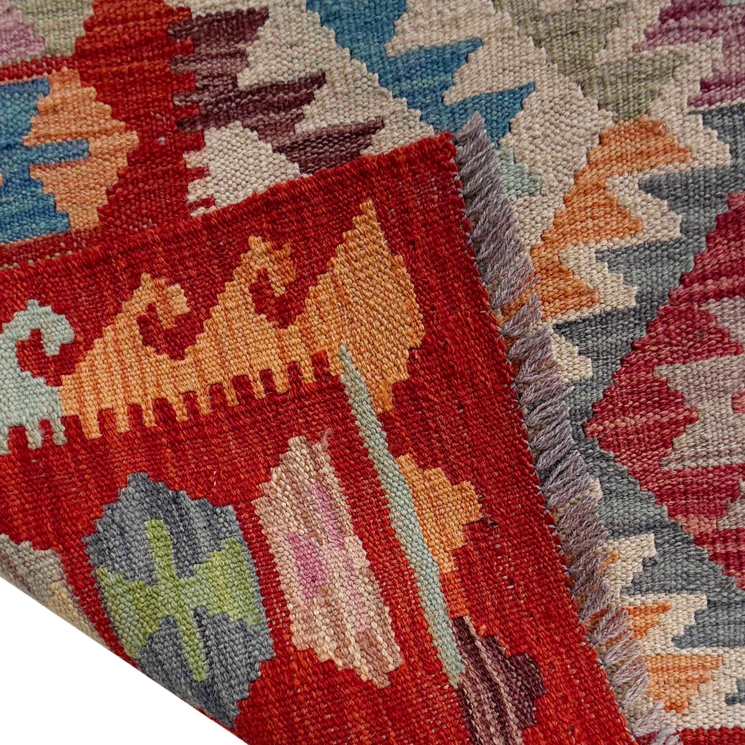 Handmade Vegetable Kilim 5' 1" x 6' 8" (ft) - No. Y37307