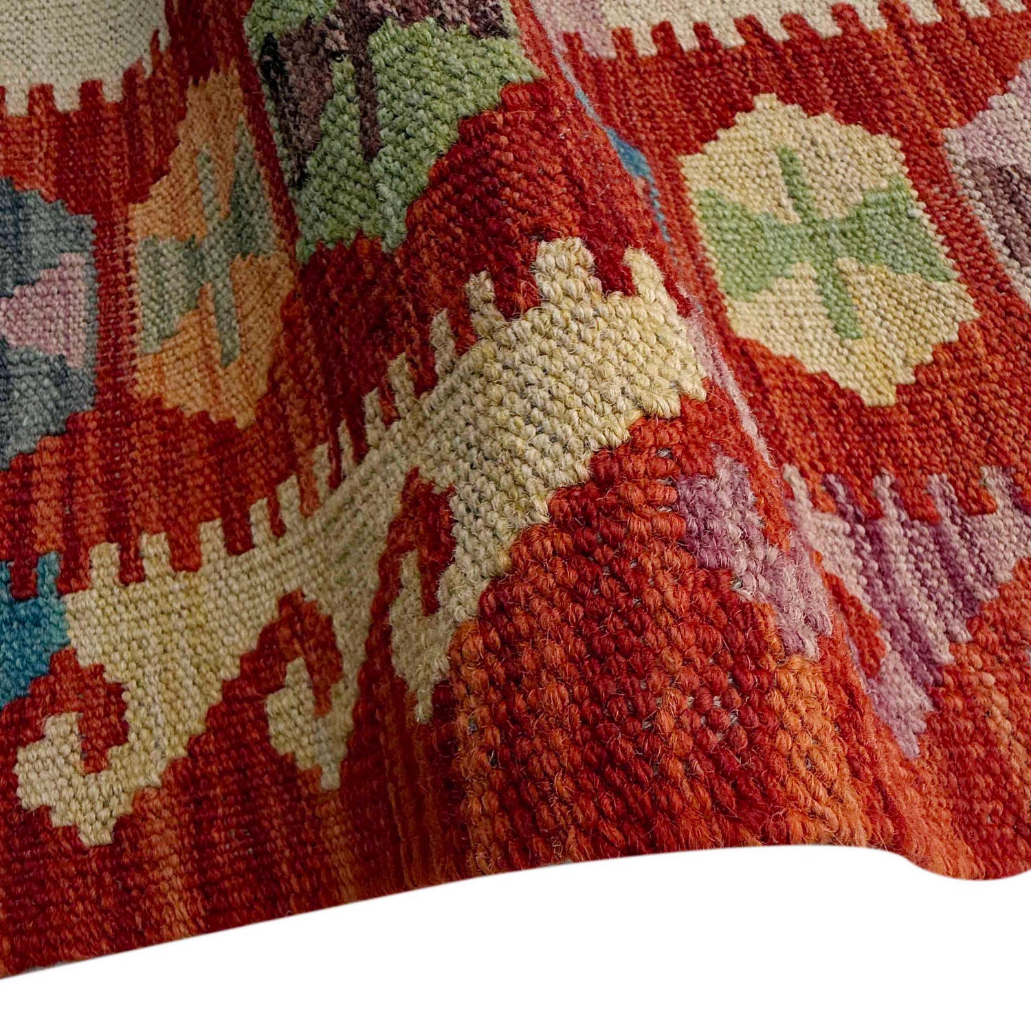 Handmade Vegetable Kilim 5' 1" x 6' 8" (ft) - No. Y37307