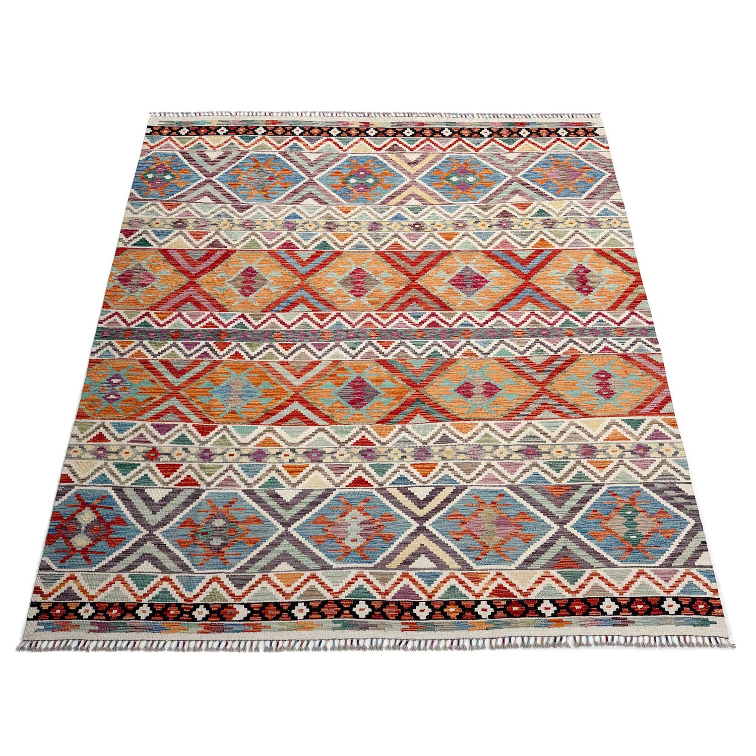 Handmade Vegetable Kelim 8' 3" x 9' 9" (ft) - No. Y37316