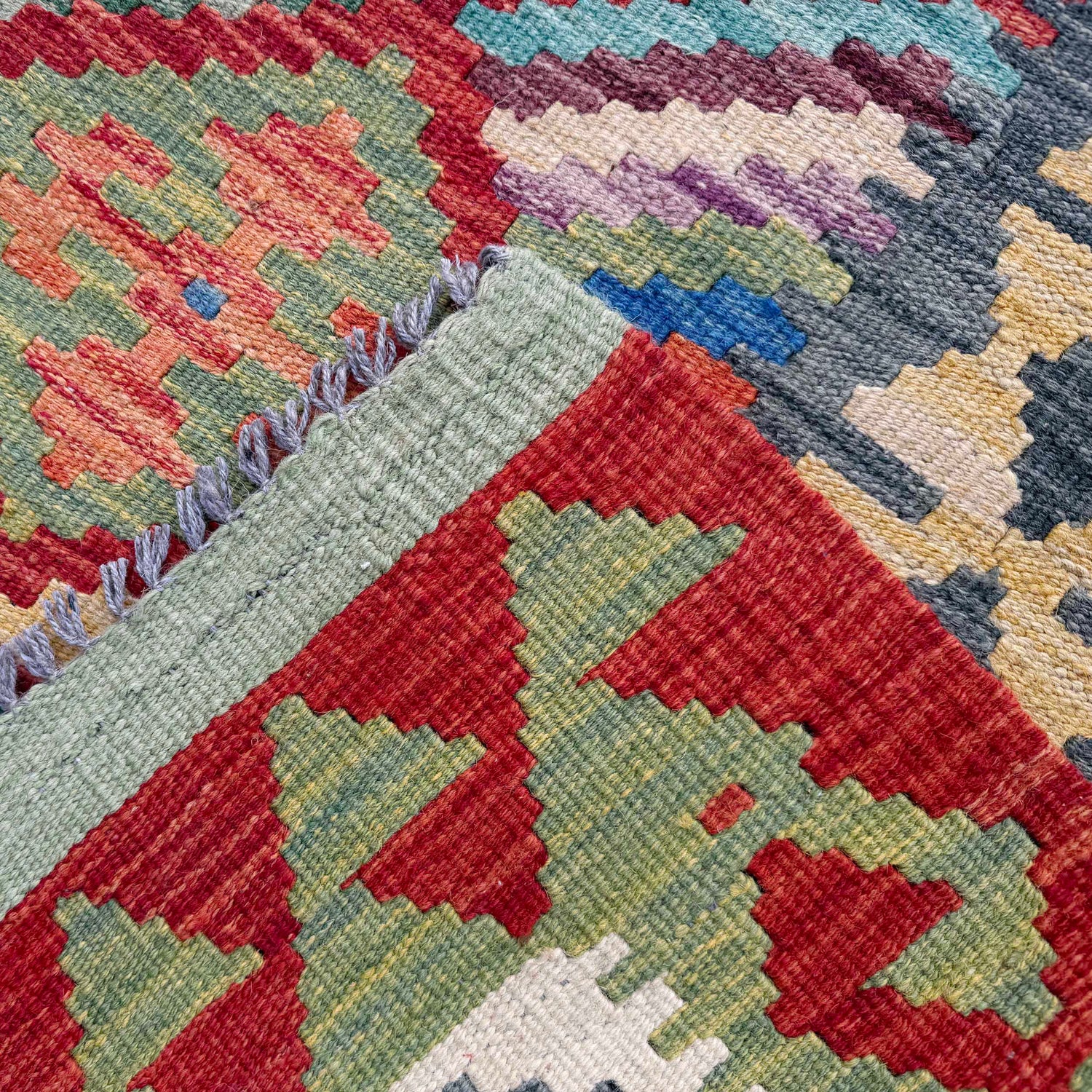 Handmade Vegetable Kilim 6' 7" x 10' 1" (ft) - No. Y37320