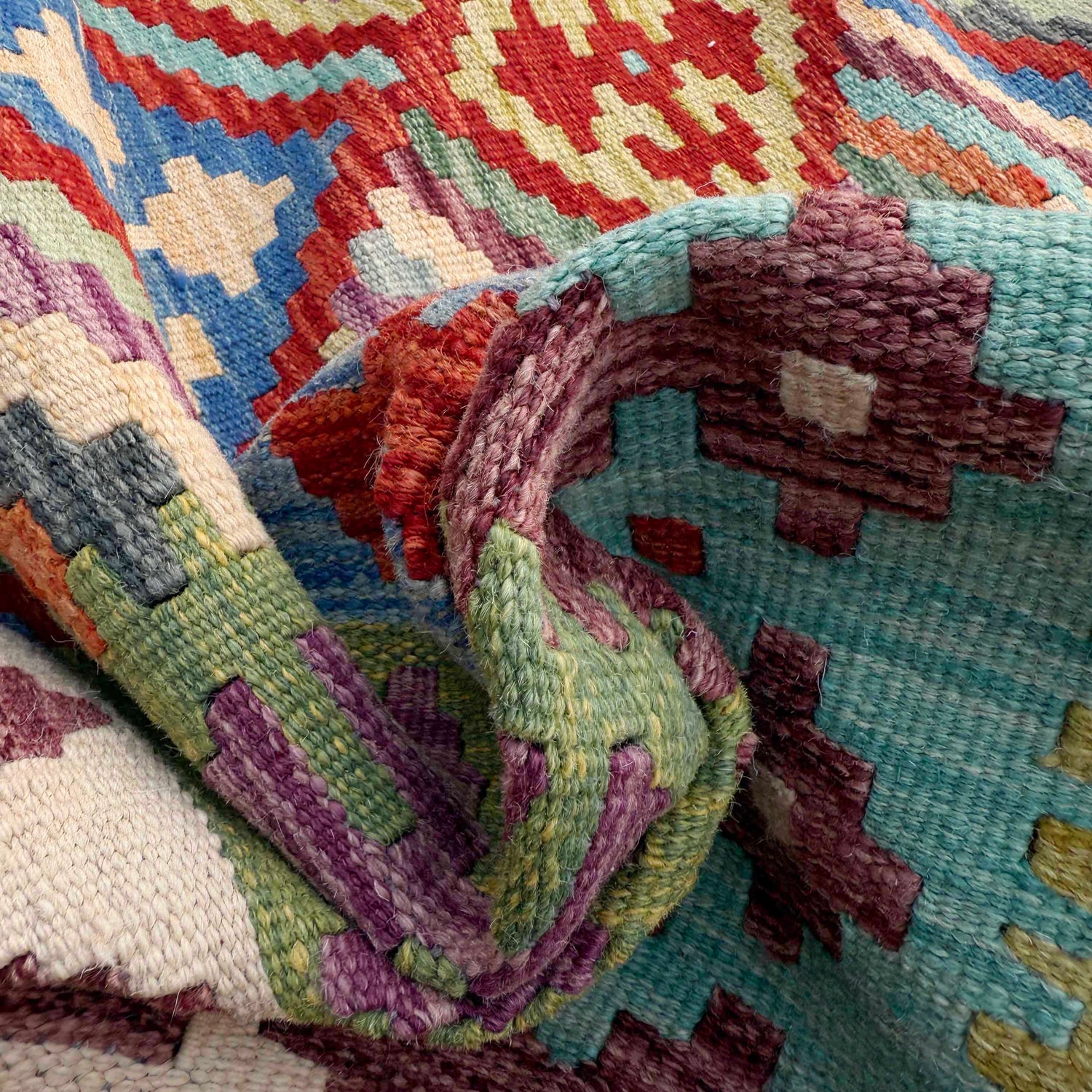 Handmade Vegetable Kilim 6' 7" x 10' 1" (ft) - No. Y37320