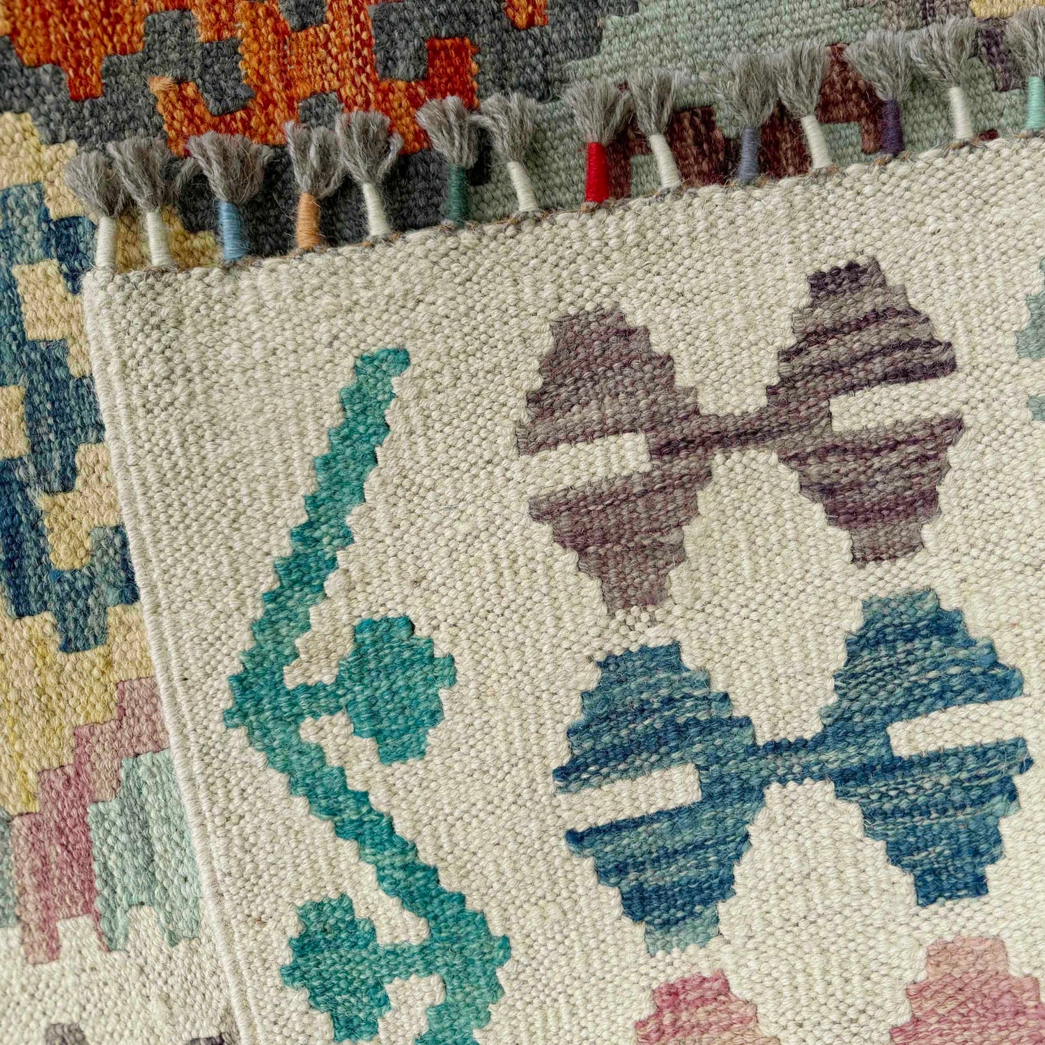 Handmade Vegetable Kelim 5' 1" x 6' 8" (ft) - No. Y37329