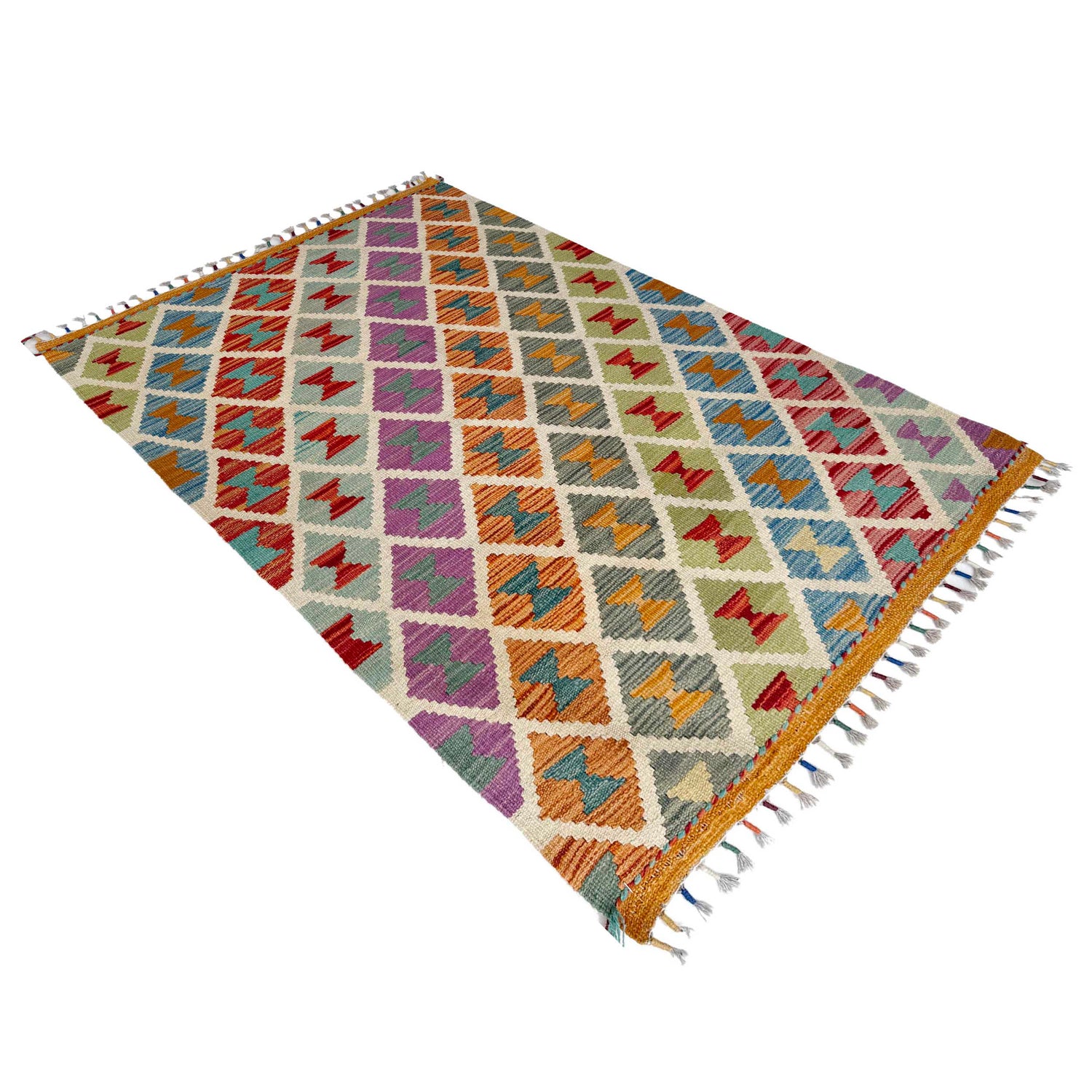 Handmade Vegetable Kelim 2' 7" x 4' 3" (ft) - No. Y37330