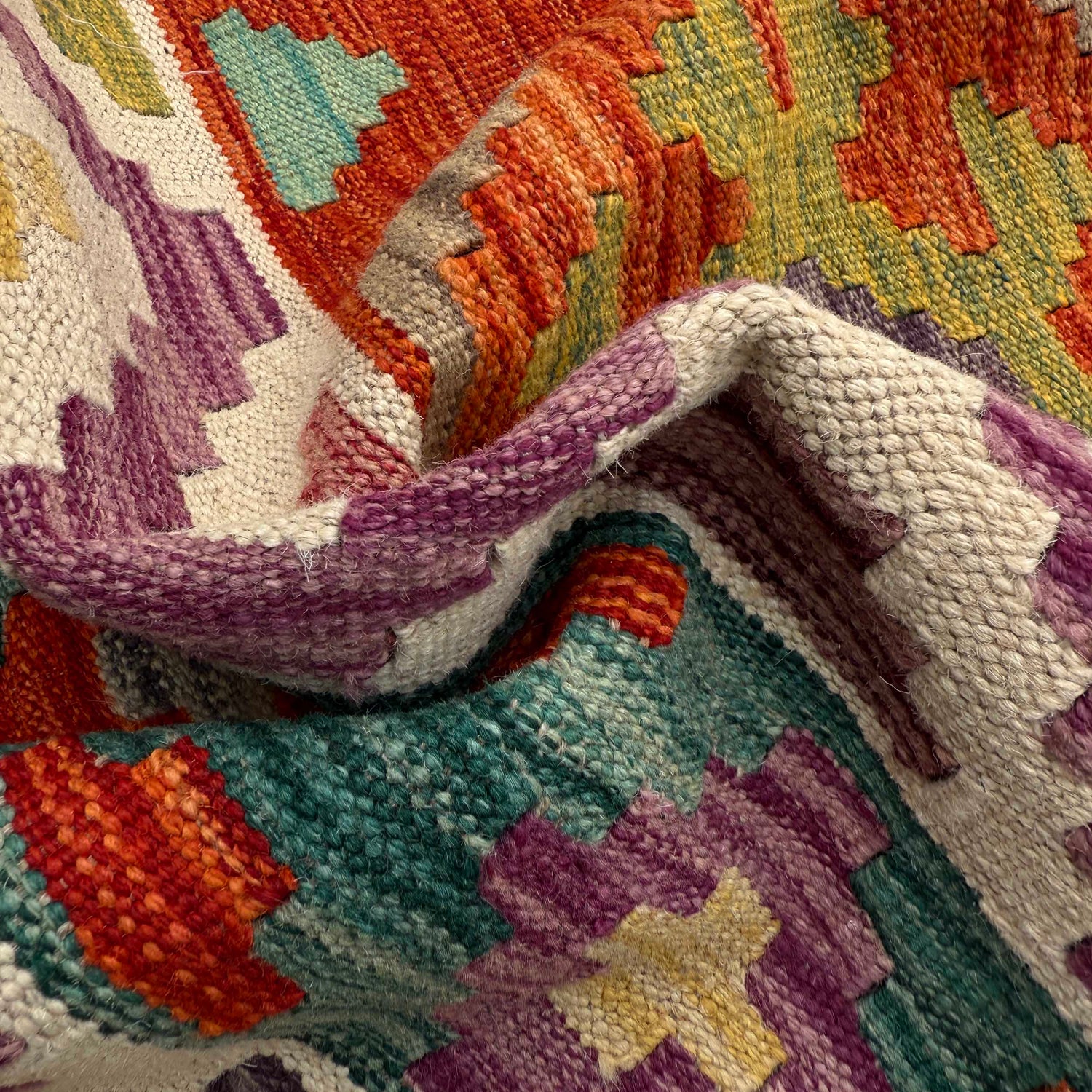 Handmade Vegetable Kilim 6' 10" x 10' 2" (ft) - No. Y37333